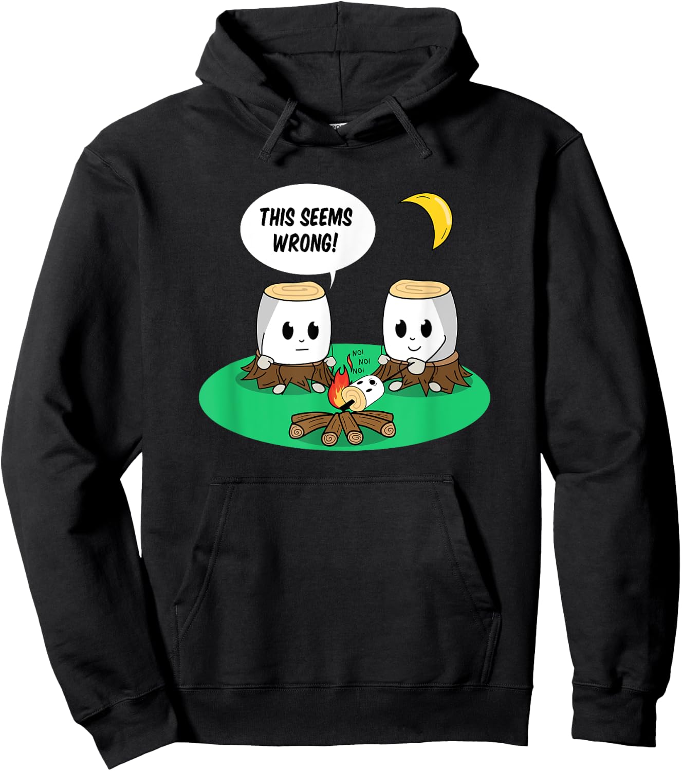 Marshmallows Roasting Marshmallow Campfire Bonfire Camping Hoodie - Hoodie | Black