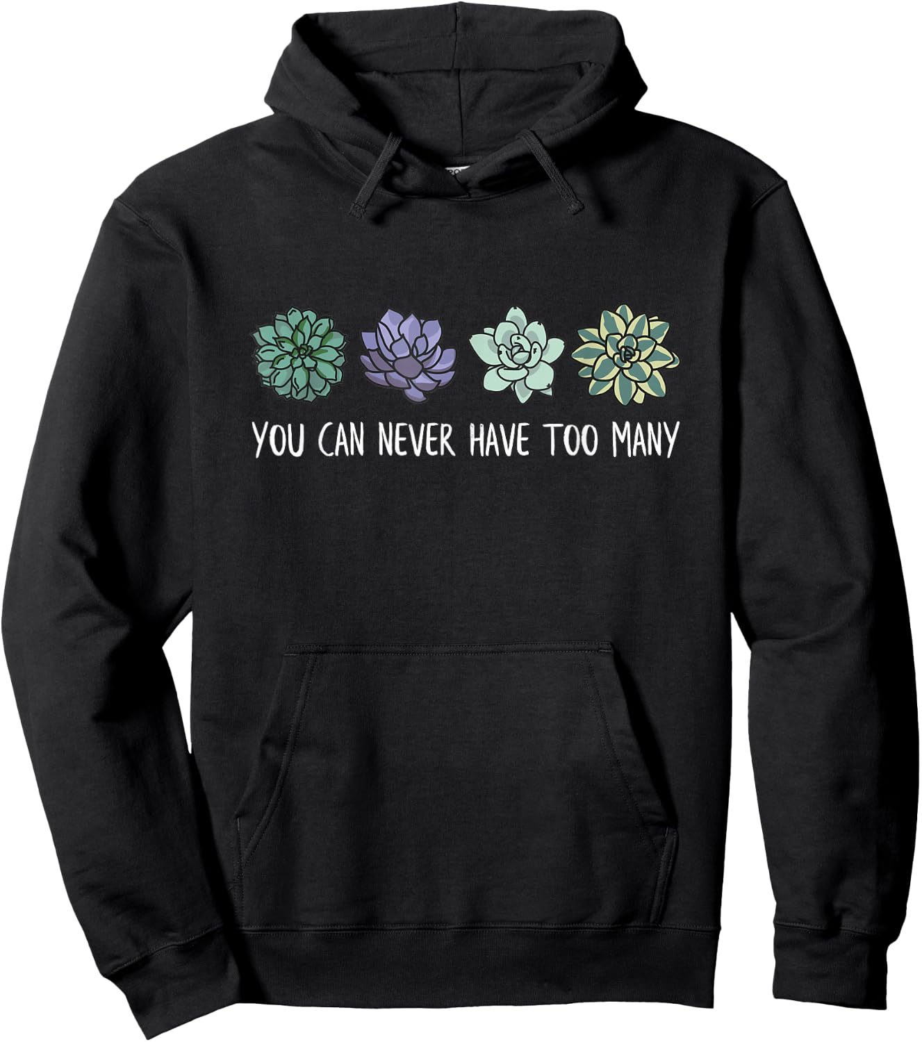 You can never have too many succulents Hoodie - Hoodie | Black
