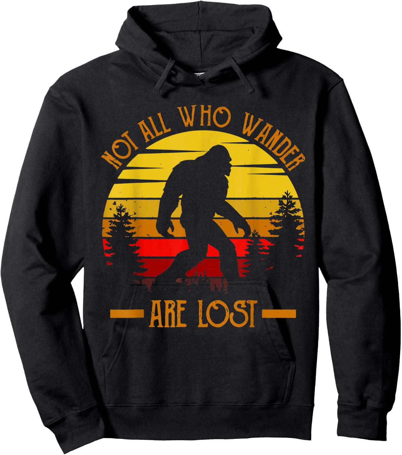 Yeti Bigfoot apparel vintage design social distance champion Hoodie - Hoodie | Black