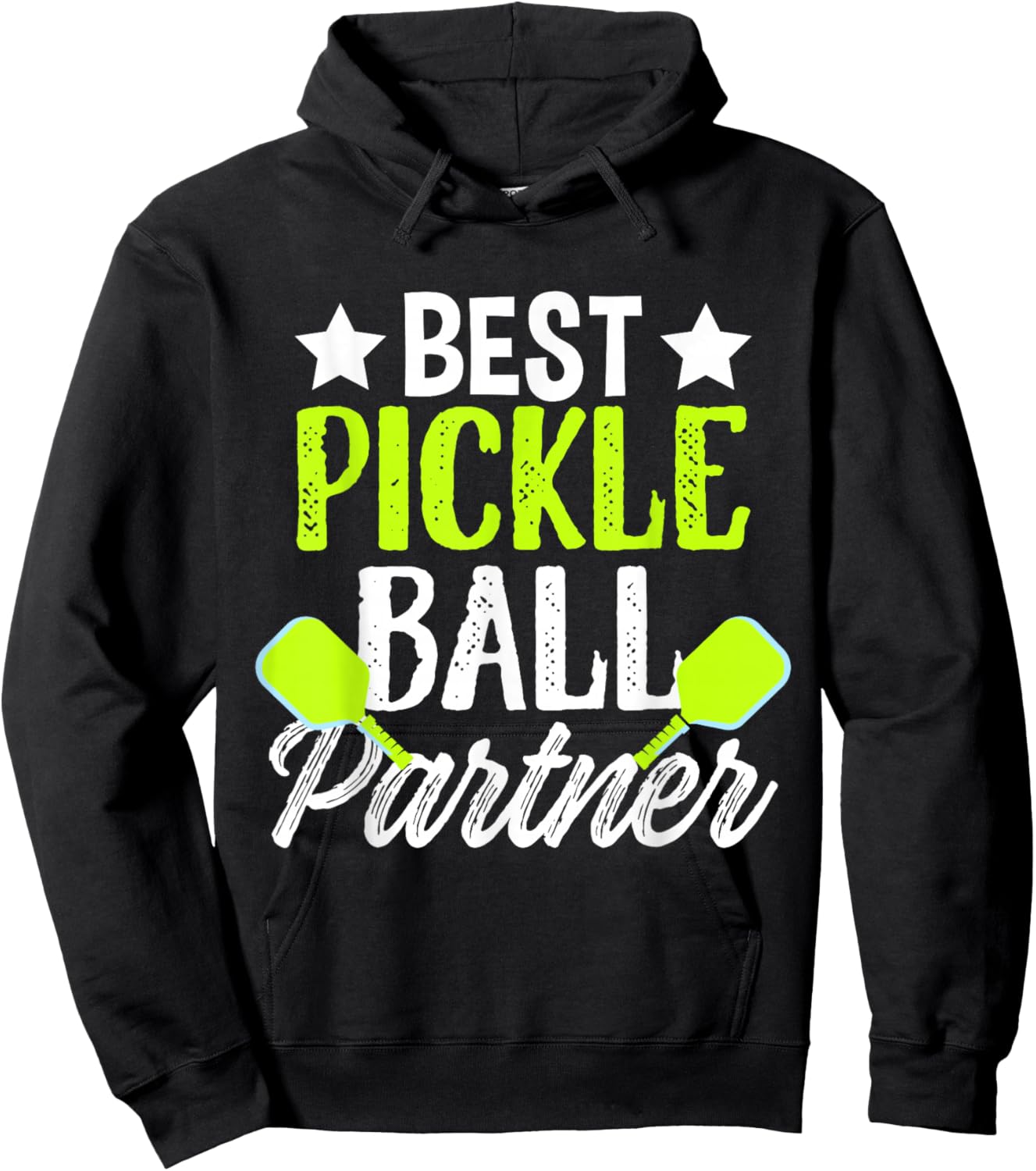 Best Pickleball Partner Sport Paddle Dink Table Tennis Game Hoodie - Hoodie | Black