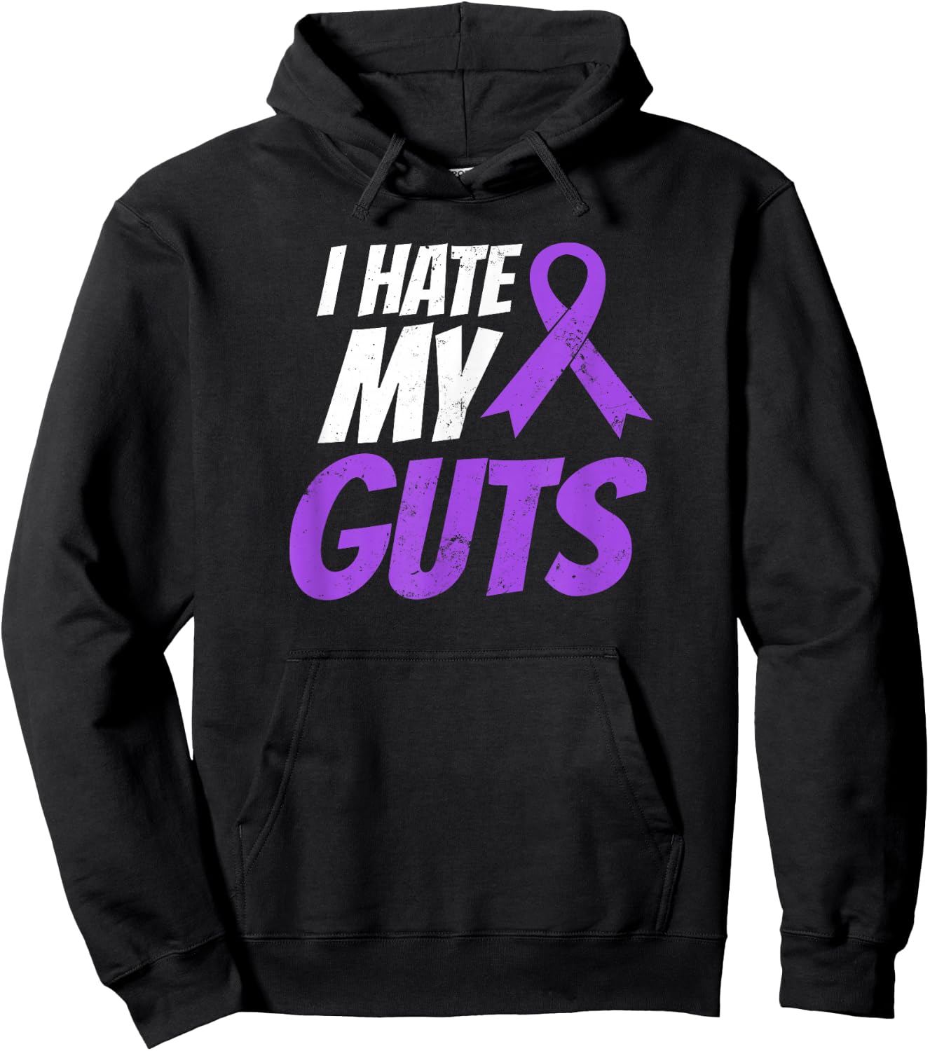 Crohns Disease Shirt | I Hate My Guts Gift Hoodie - Hoodie | Black