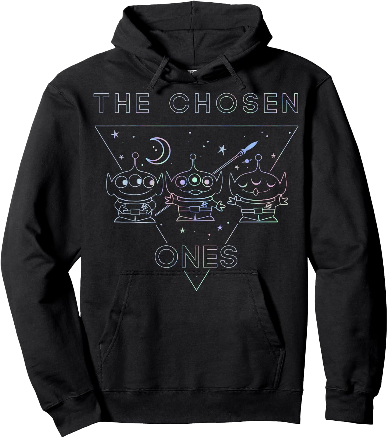 Disney Pixar Toy Story Rainbow Aliens I Have Been Chosen Hoodie - Hoodie | Black