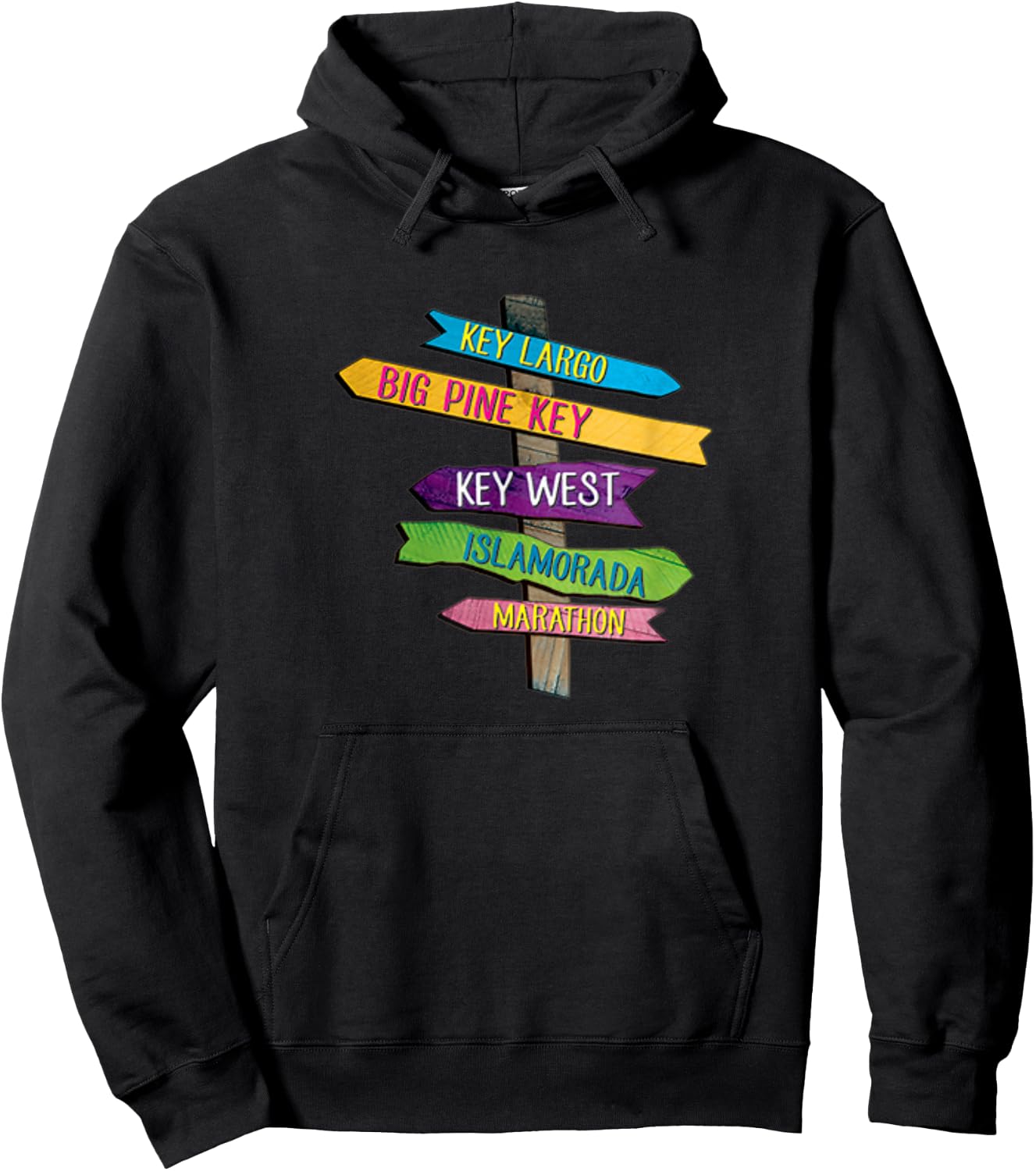 Florida Keys Totem Largo Islamorada Key West Sign Post Small Hoodie - Hoodie | Black