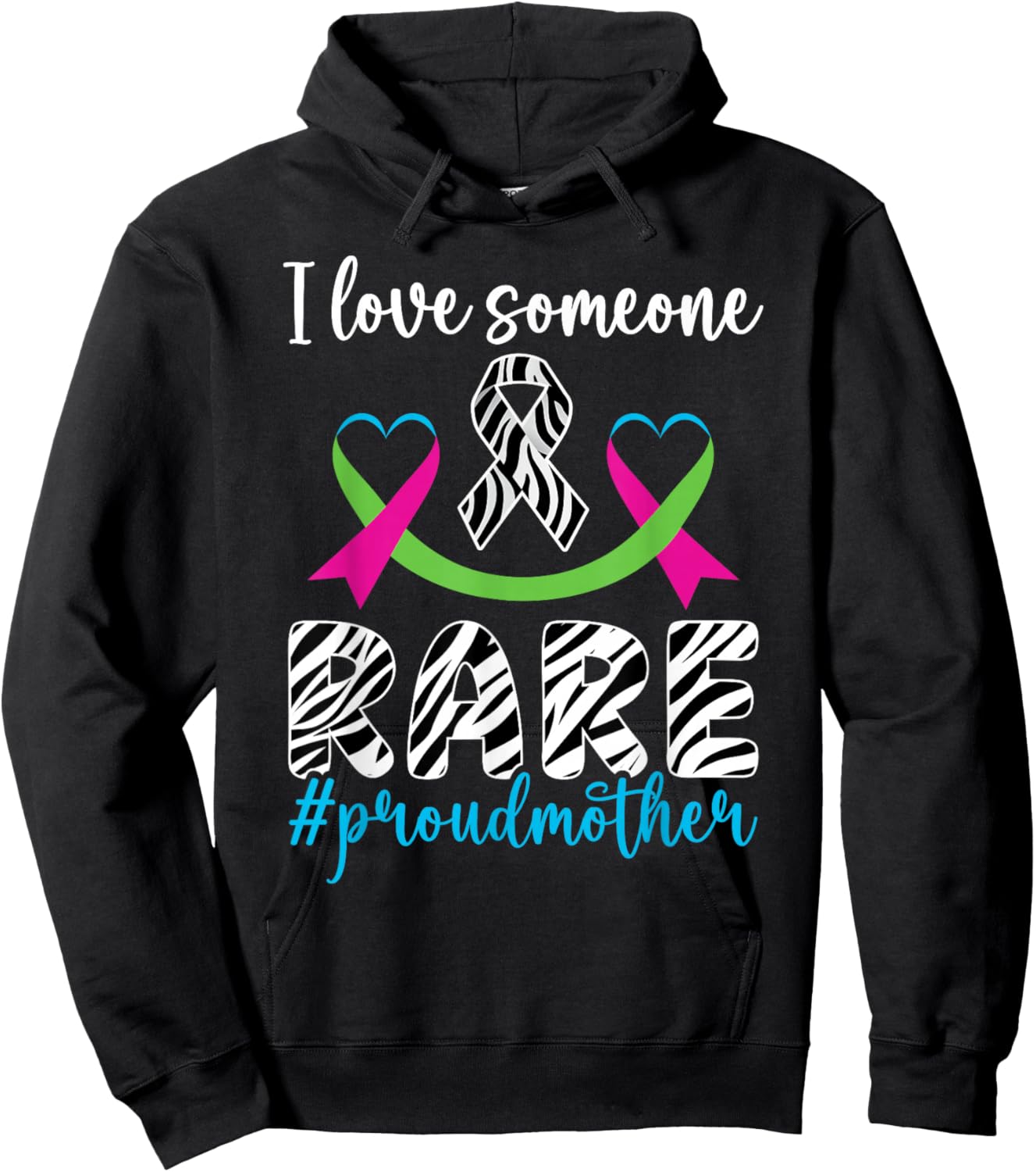 Proud Mother Rare Disease Warrior Rare Disease Awareness Hoodie - Hoodie | Black