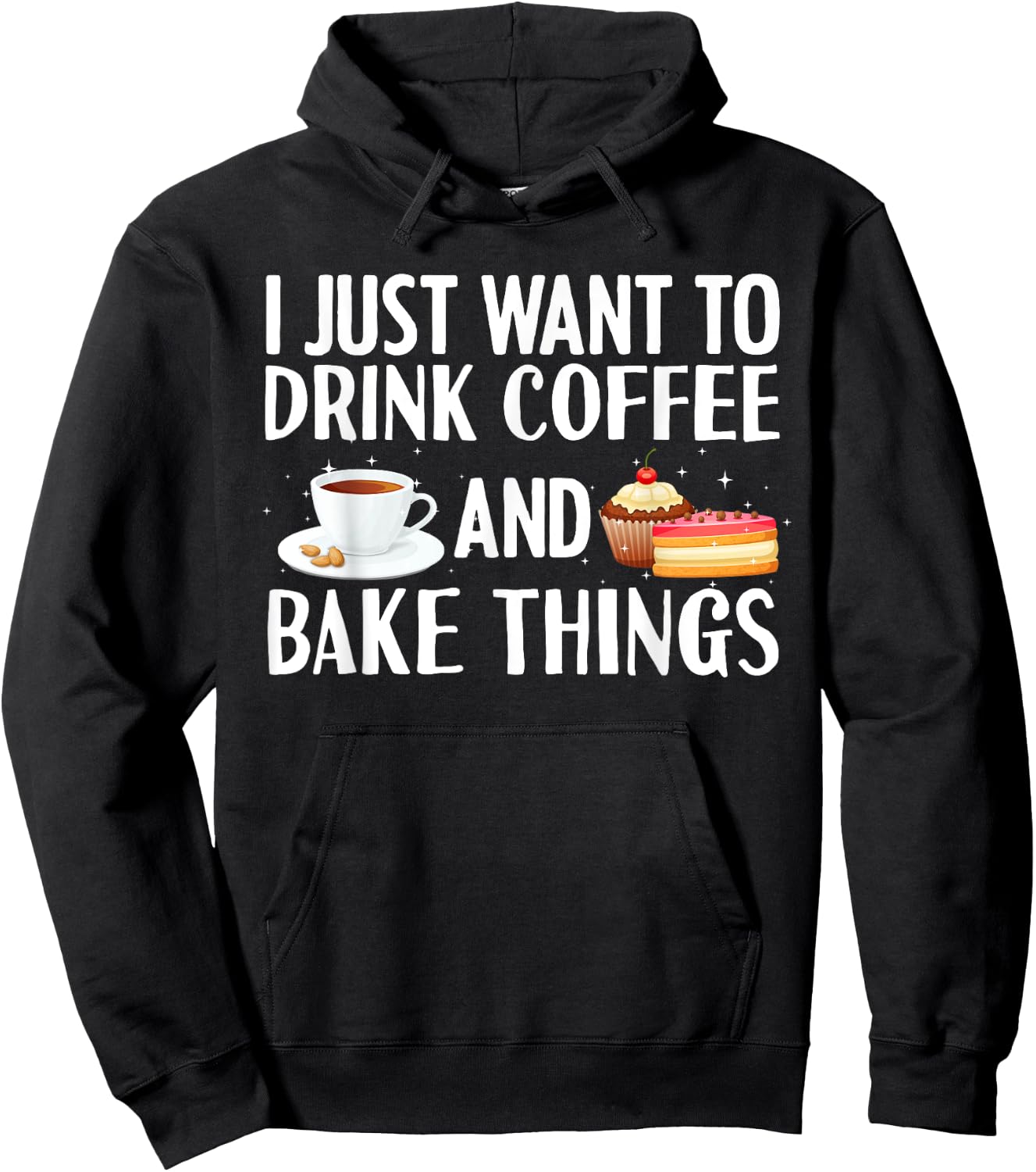 Cool Baker Women Cupcake Baking Bakers Coffee Lovers Hoodie - Hoodie | Black