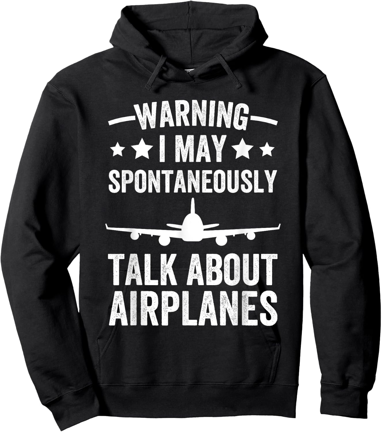 I May Talk About Airplanes Funny Pilot & Aviation Airplane Hoodie - Hoodie | Black
