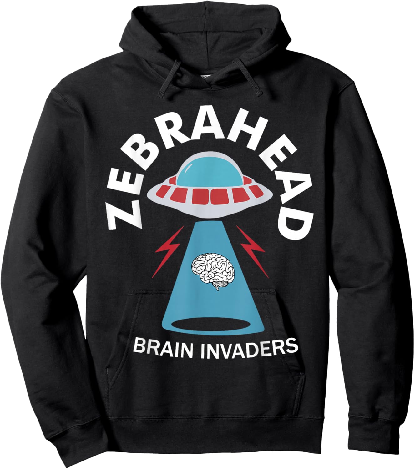 Zebrahead brain invaders Funny design Hoodie - Hoodie | Black