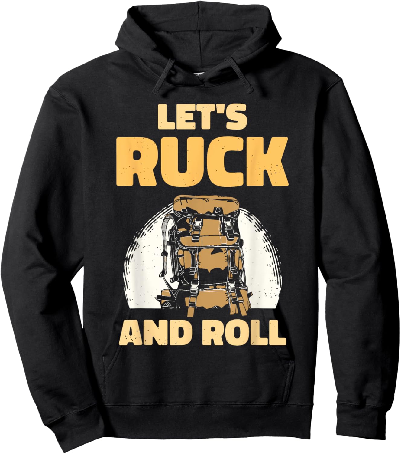 Let's Ruck And Roll Backpack Rucksack Workout Rucking Hoodie - Hoodie | Black