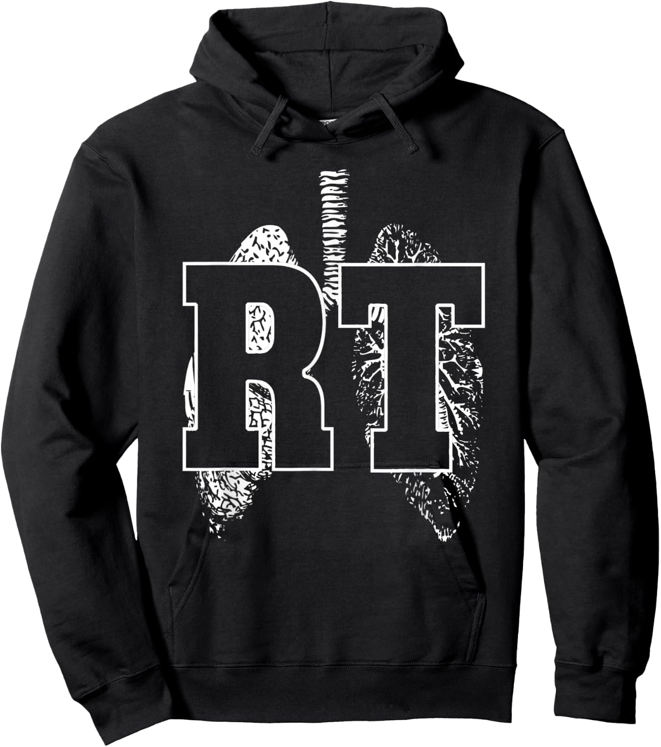 Medical Professional Designs and Gifts Respiratory Therapy - RT - RRT - CRT - Lungs -Adults Black Small Hoodie - Hoodie | Black