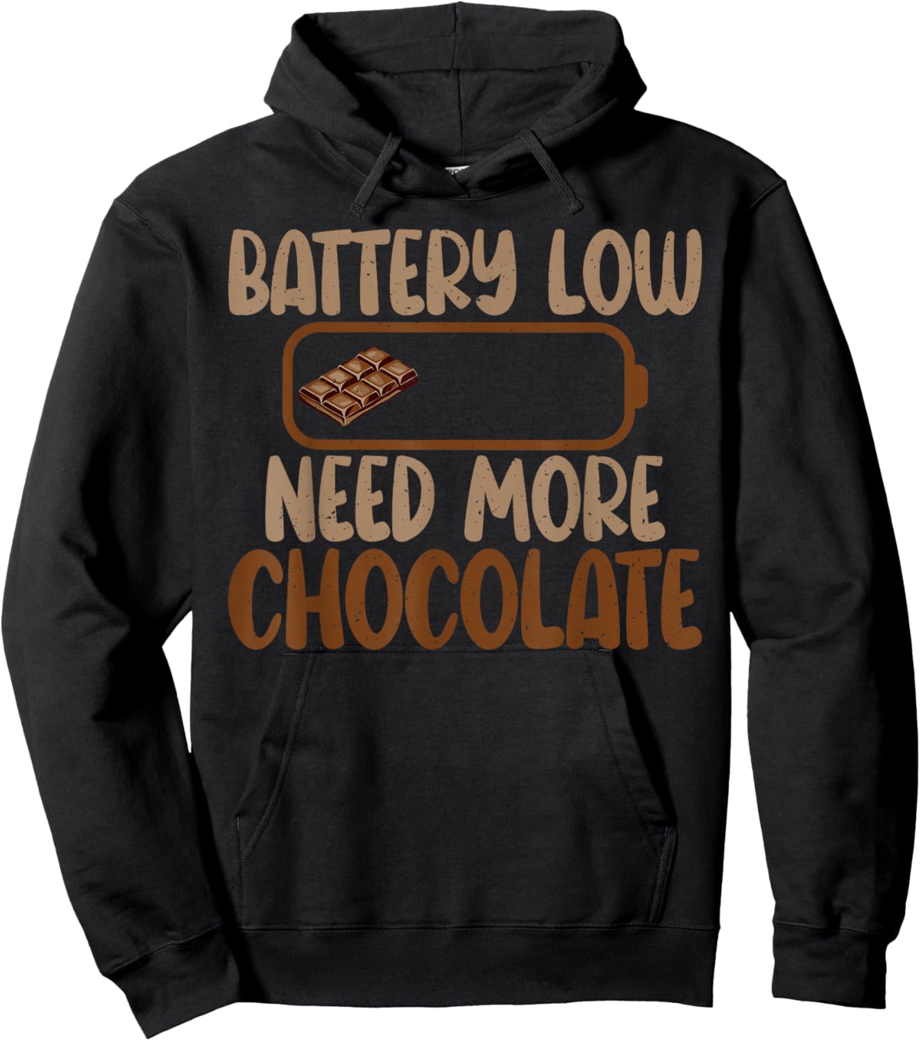 Battery Low need more Chocolate Lover Hoodie - Hoodie | Black