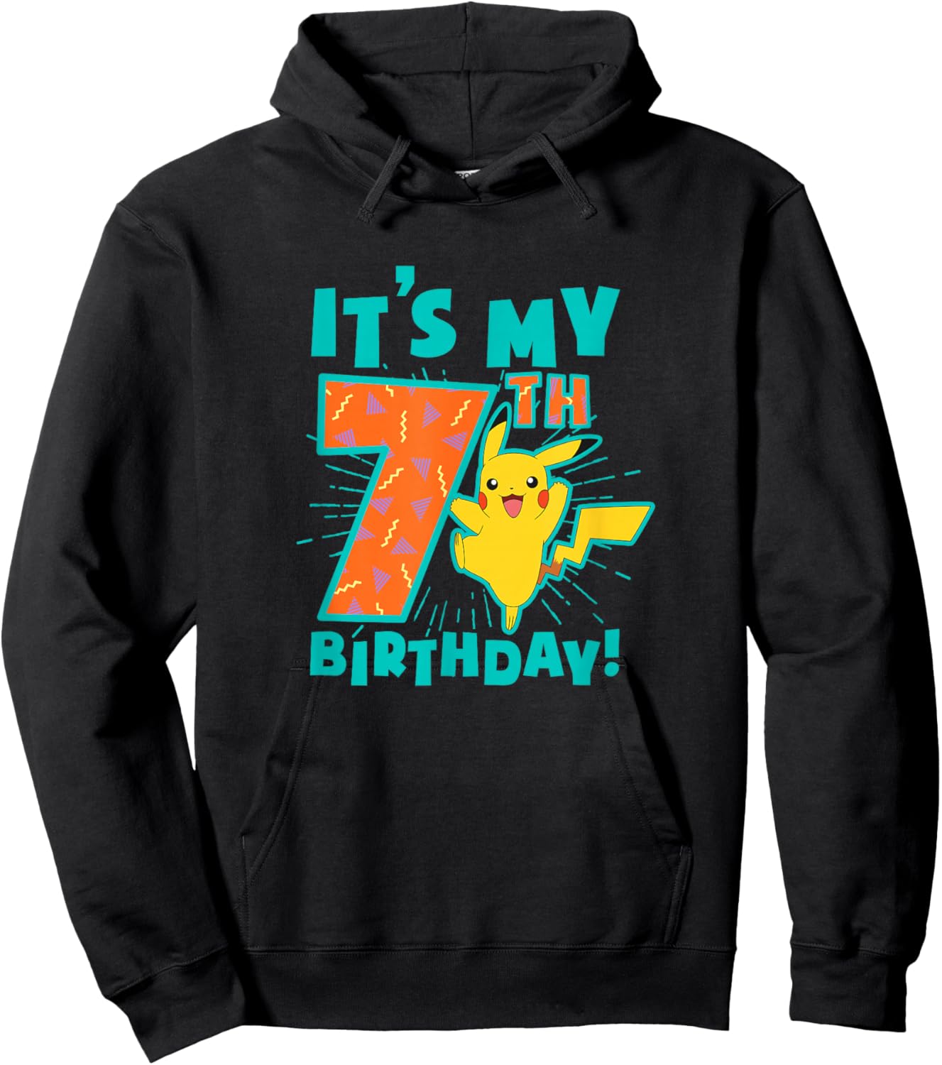 Pokémon Pikachu My 7th Birthday Awesome Celebration Hoodie - Hoodie | Black