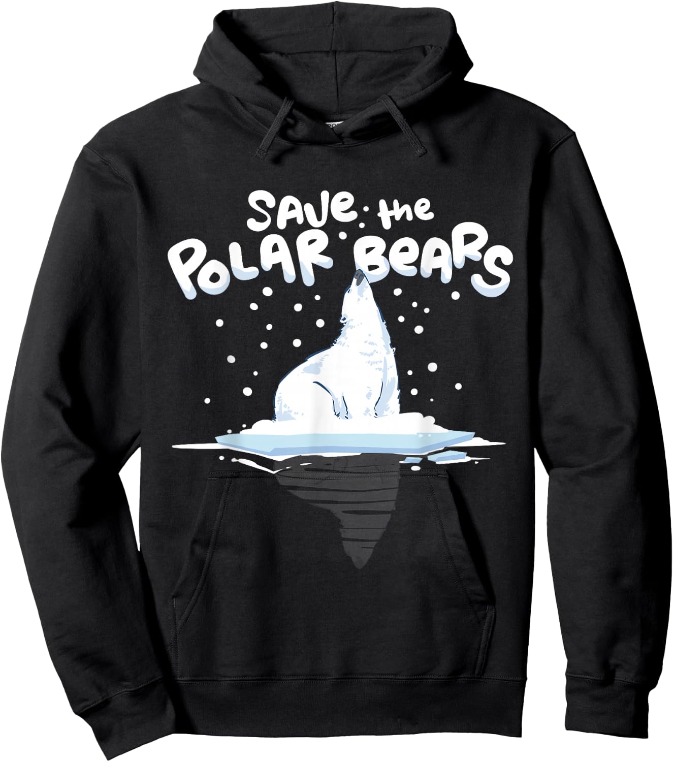 Save the Polar Bears Climate Awareness Earth Day Hoodie - Hoodie | Black