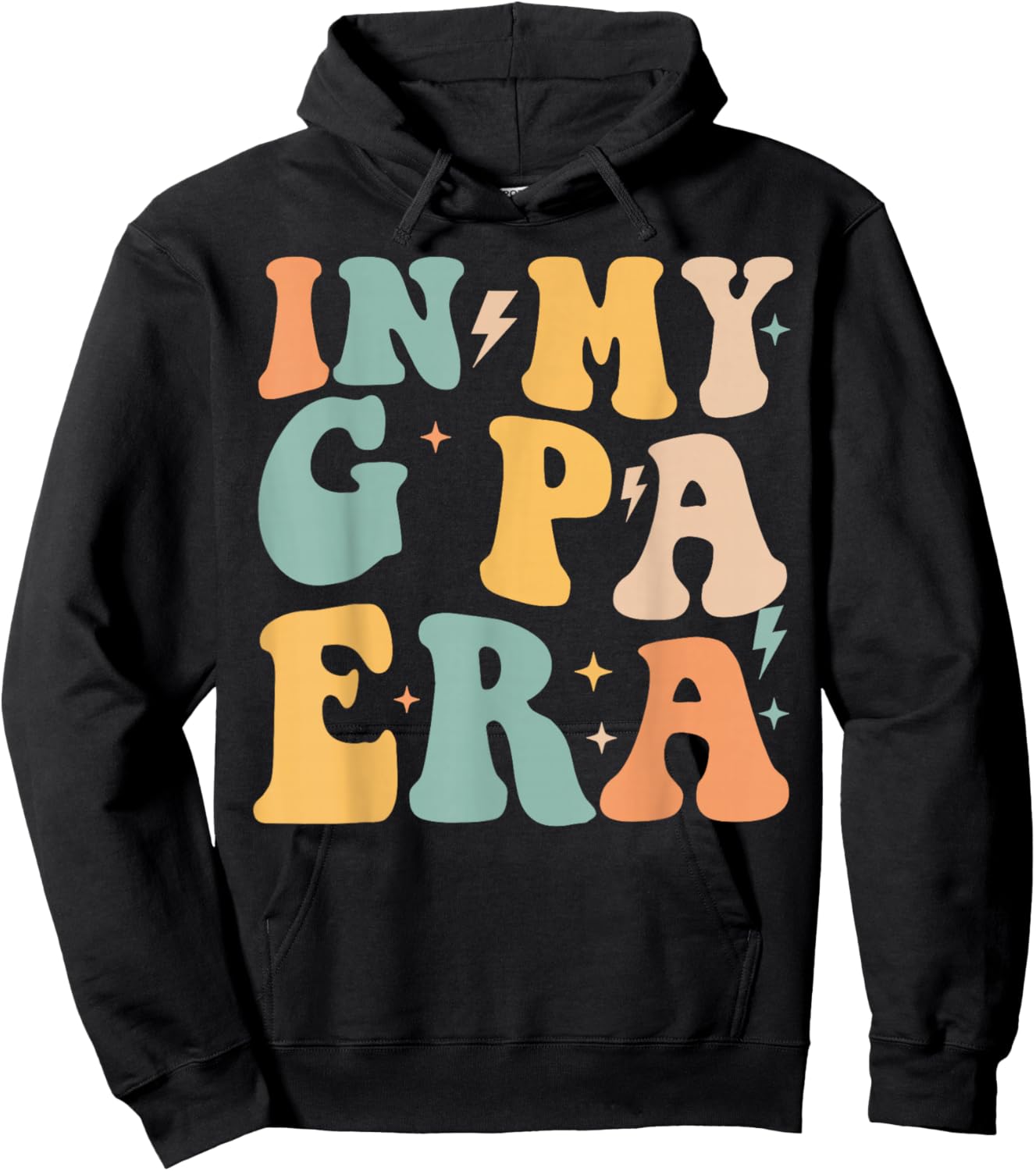 Retro Groovy In My G PA Era Father's Day Hoodie - Hoodie | Black