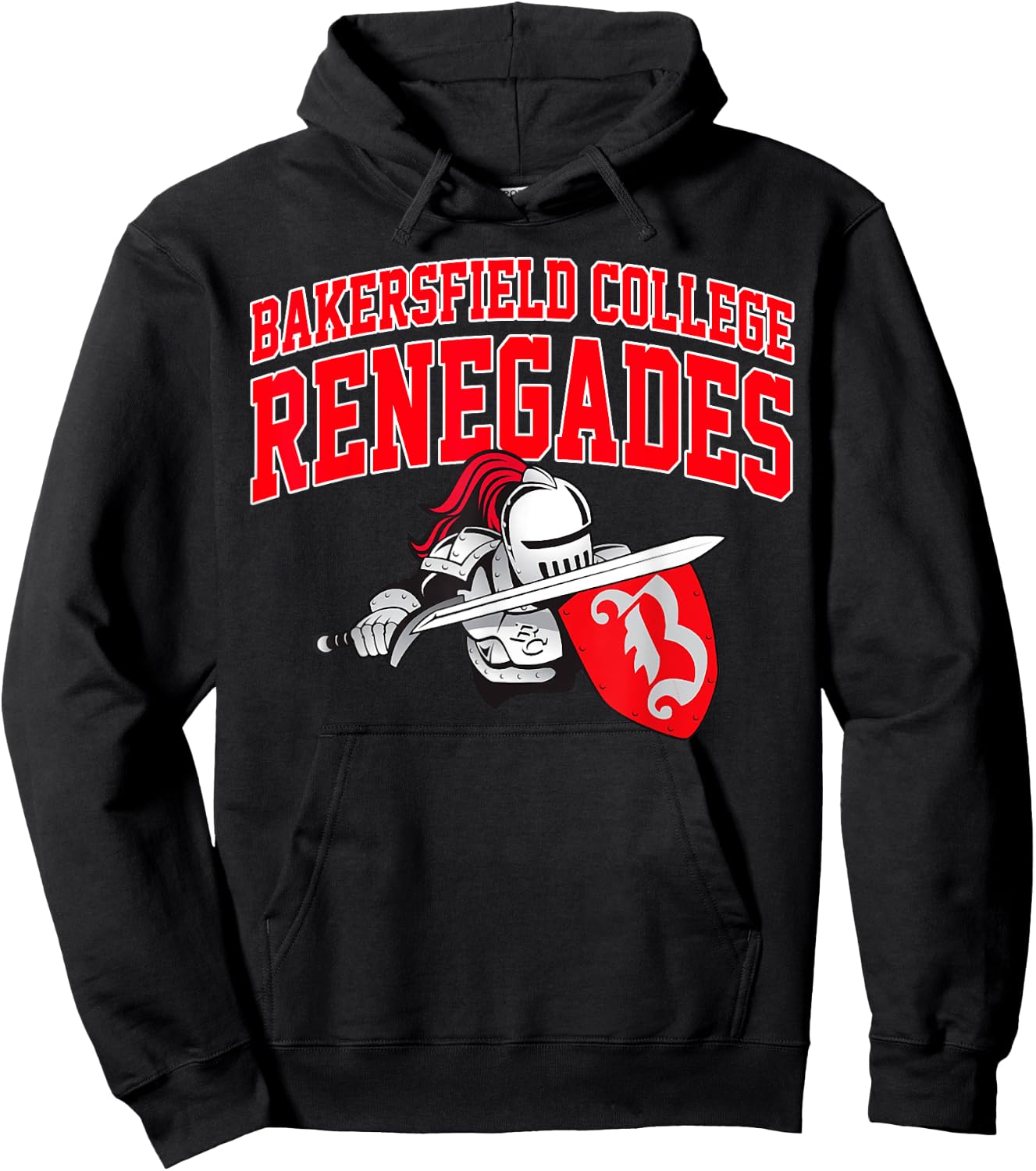 Bakersfield College Renegades Arch Vintage Sports Design Men Hoodie - Hoodie | Black