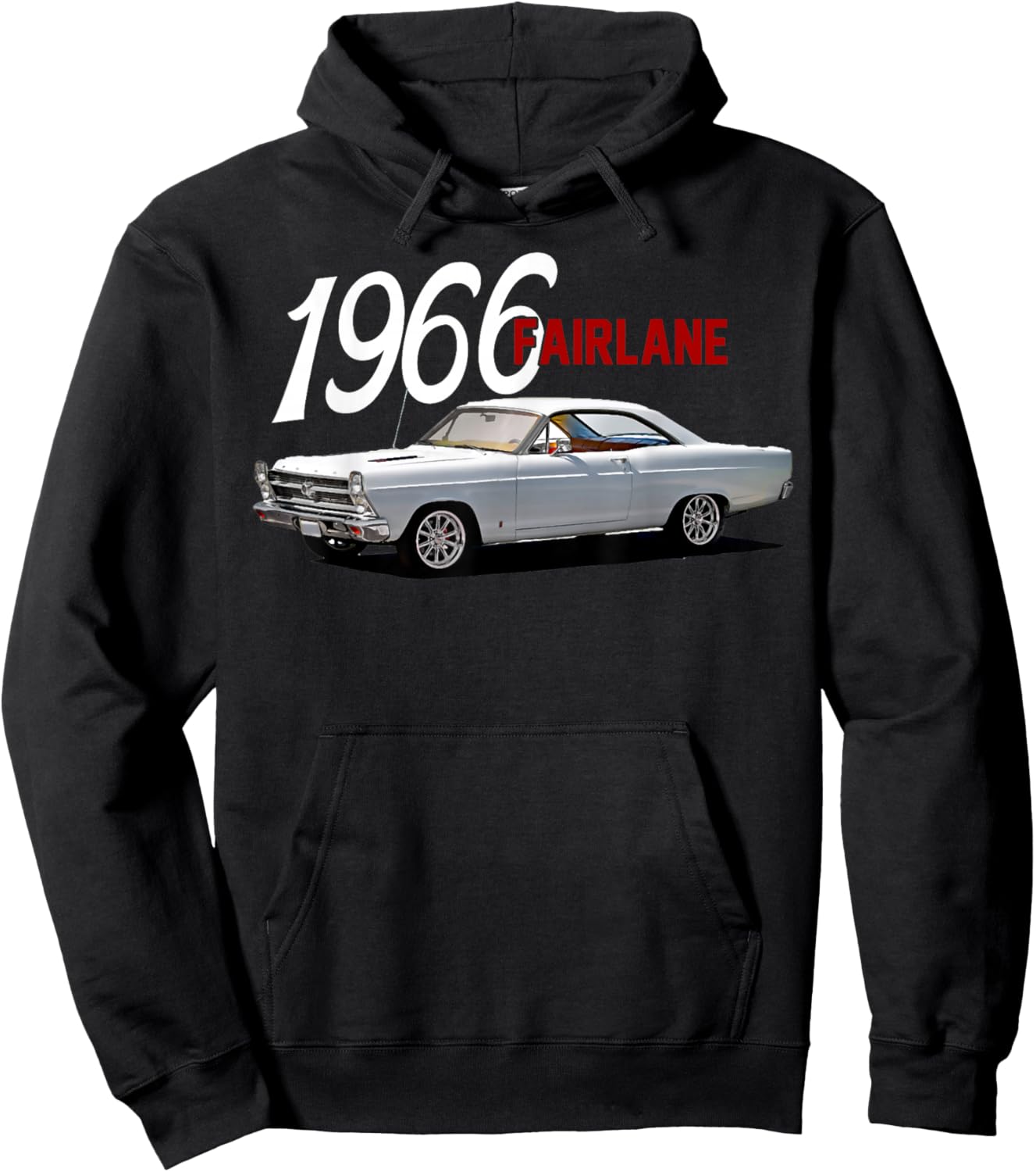 1966 66 Fairlane, Classic Car Art Hoodie - Hoodie | Black