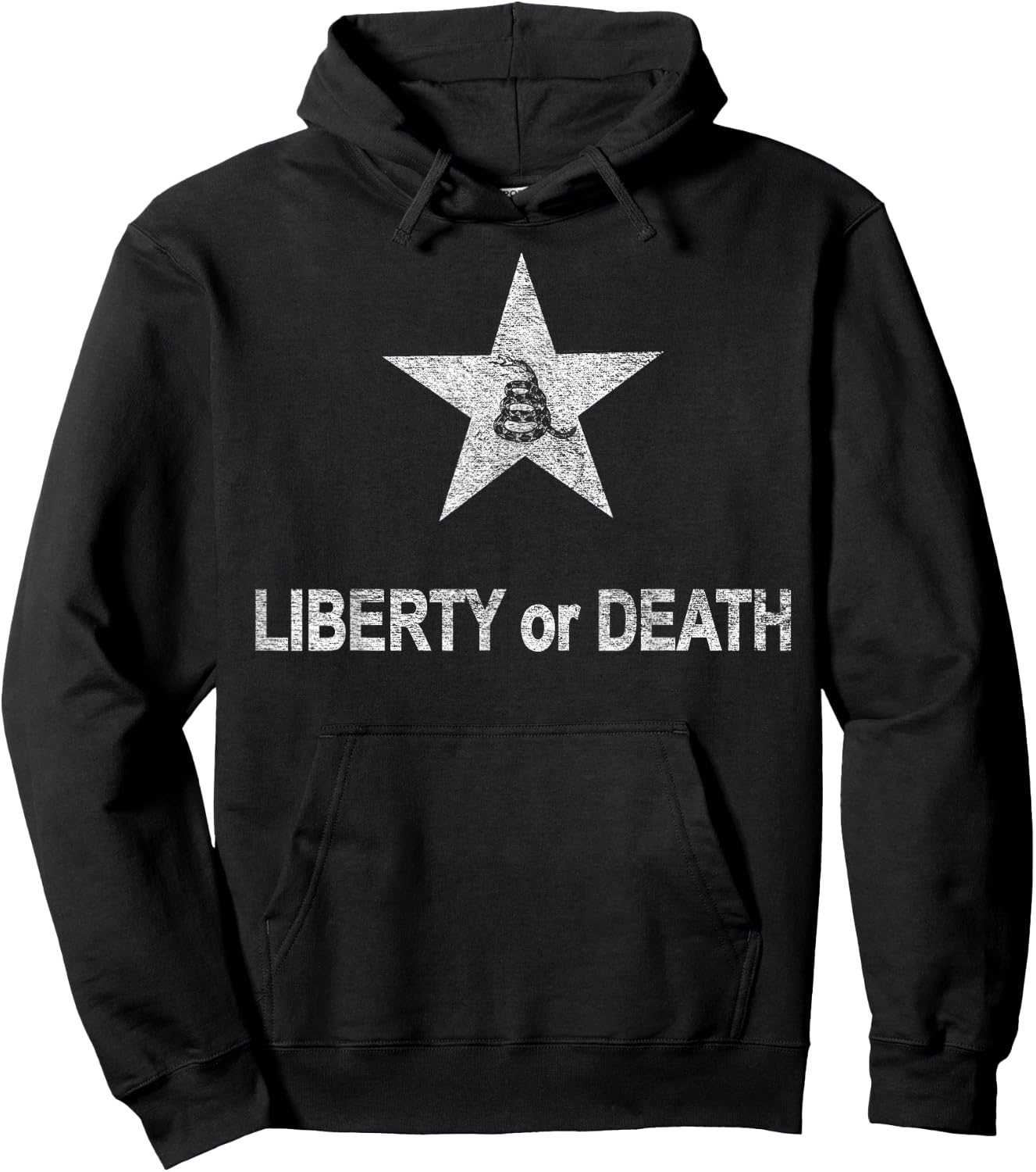 Liberty or Death Battalion Flag Gadsden Snake Hoodie - Hoodie | Black