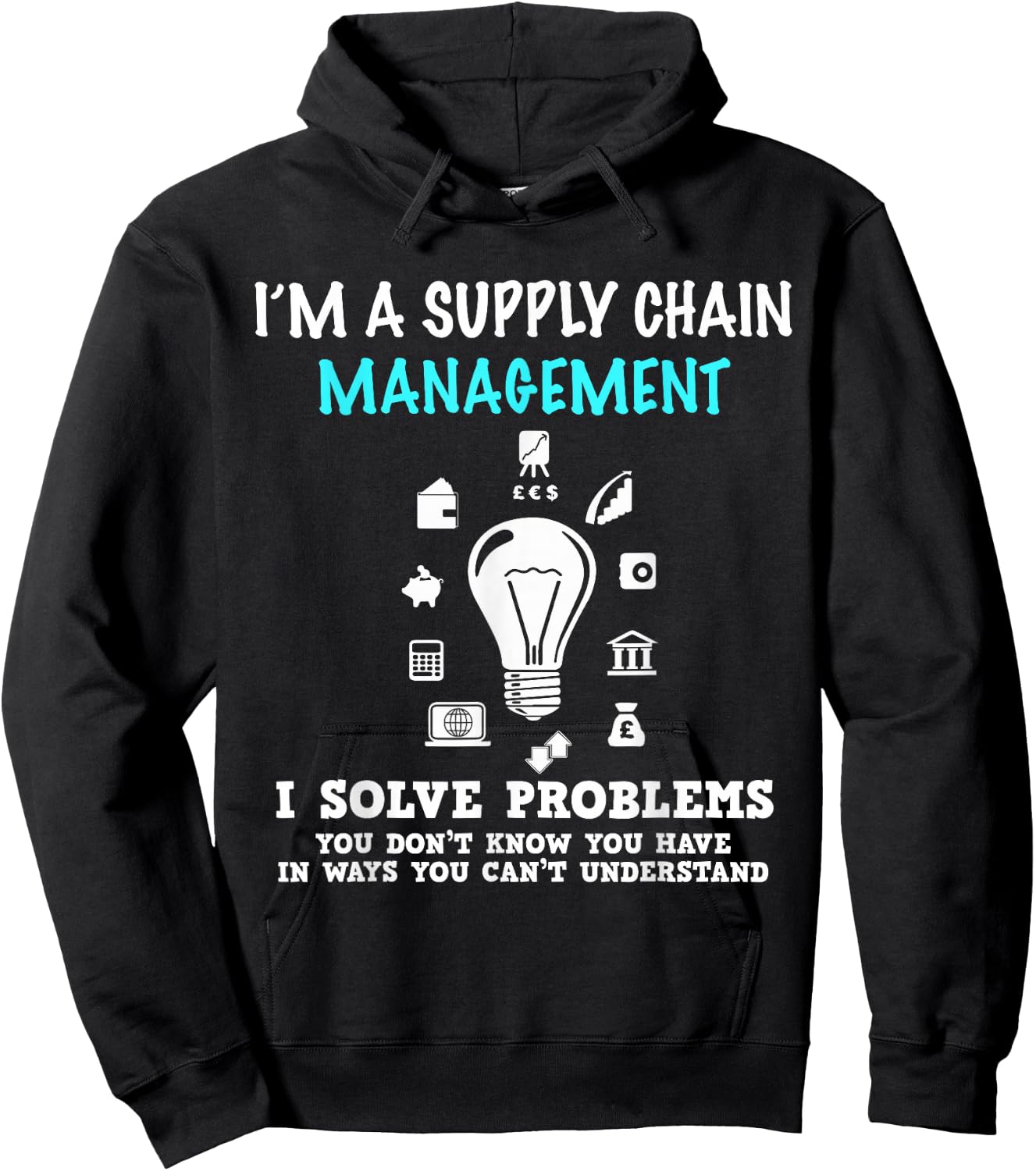 Funny Management Gifts for Managers Supply Chain Hoodie - Hoodie | Black