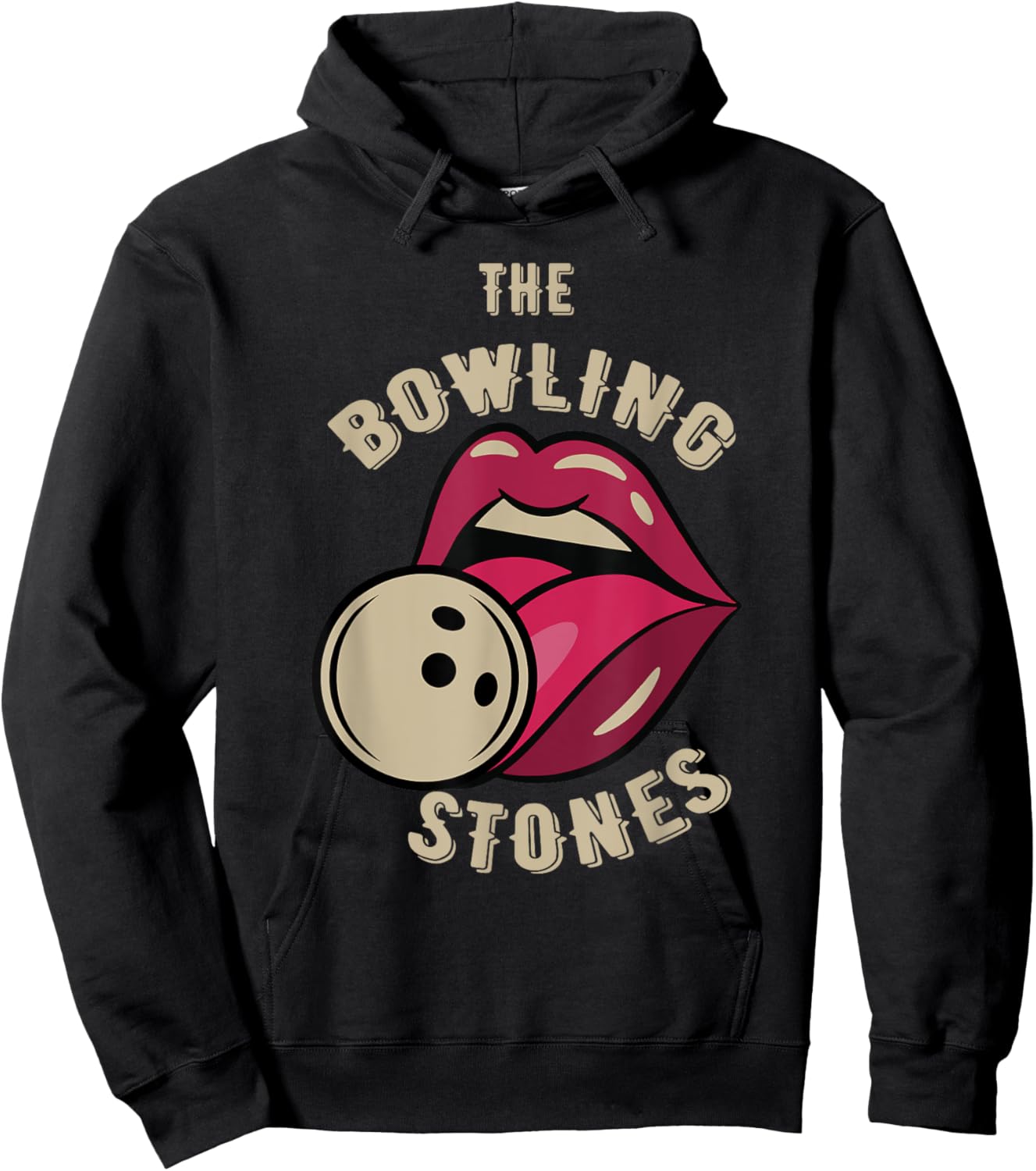 Funny Pun Bowling Stone Hoodie - Hoodie | Black