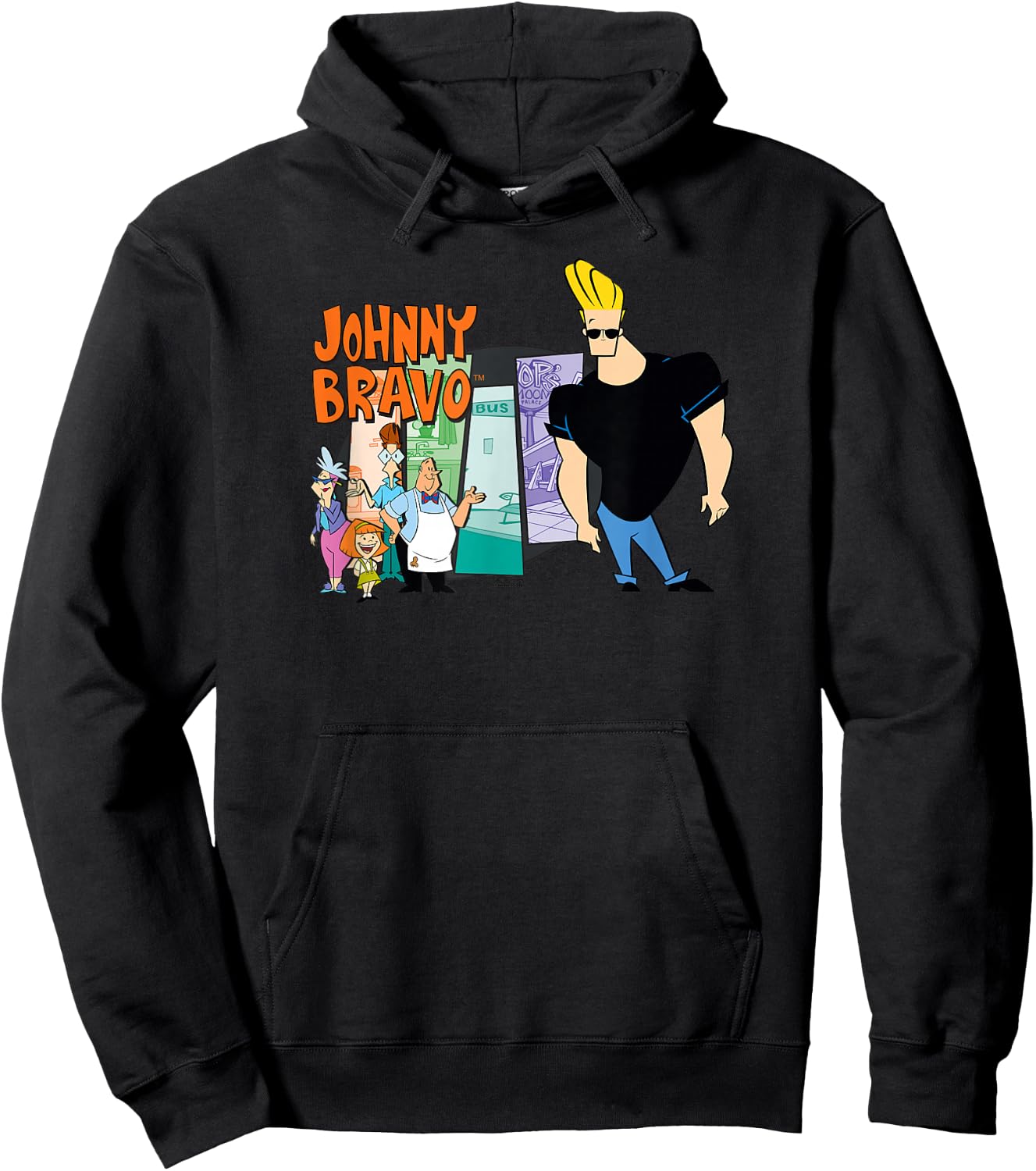 Johnny Bravo & Friends Hoodie - Hoodie | Black