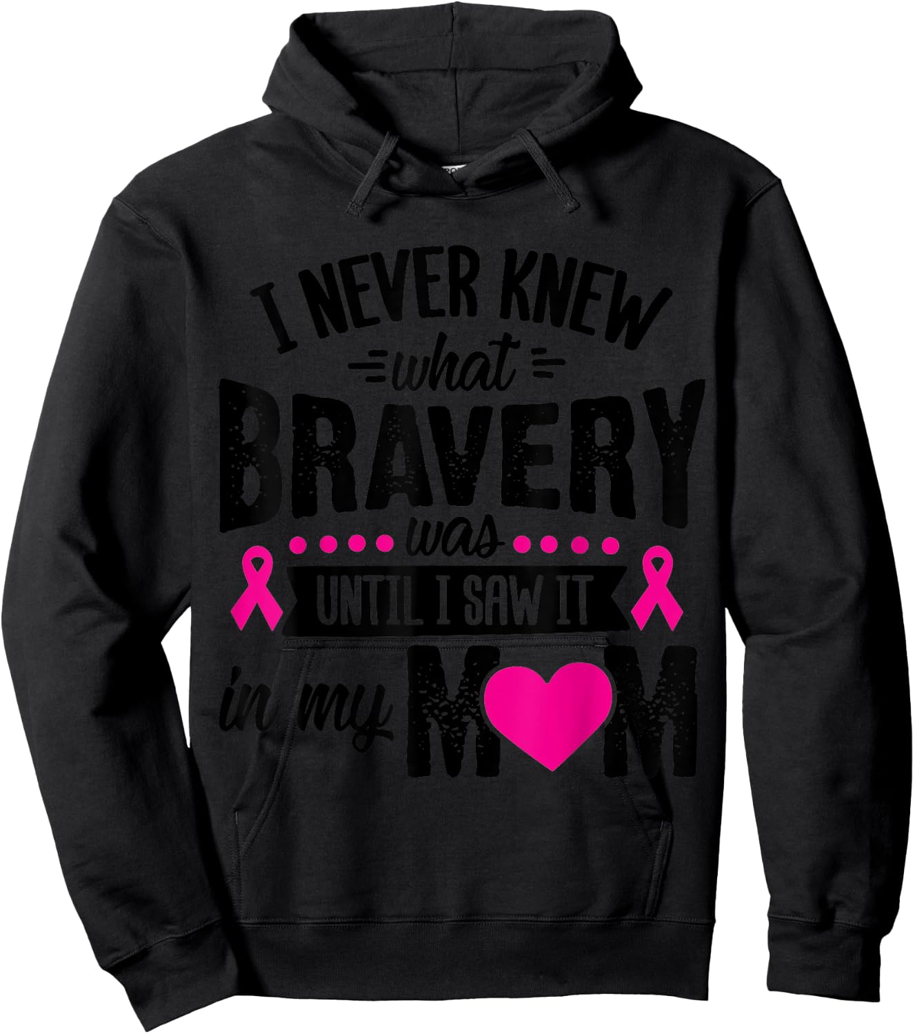 I Never Knew What Bravery Was Until I Saw It In My Mom Gift Hoodie - Hoodie | Black