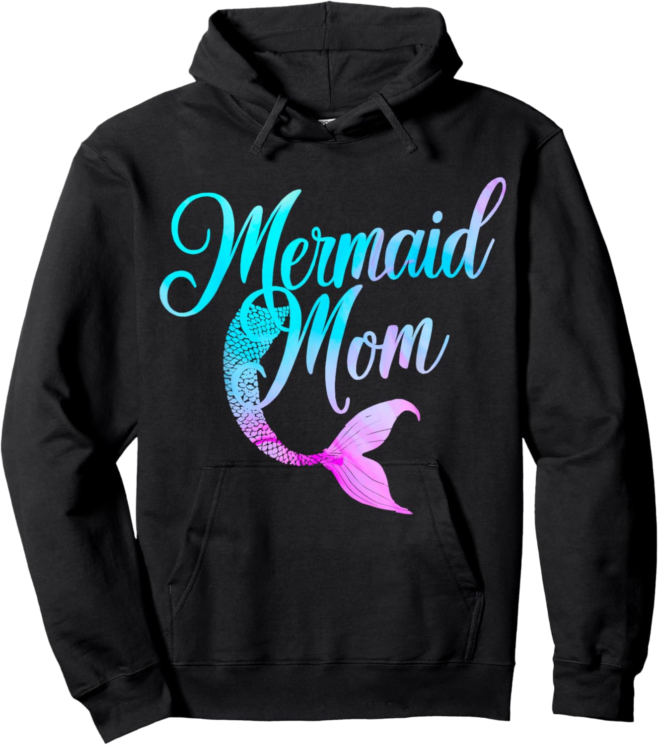 Mermaid Birthday Party Mermaid Mom Hoodie - Hoodie | Black