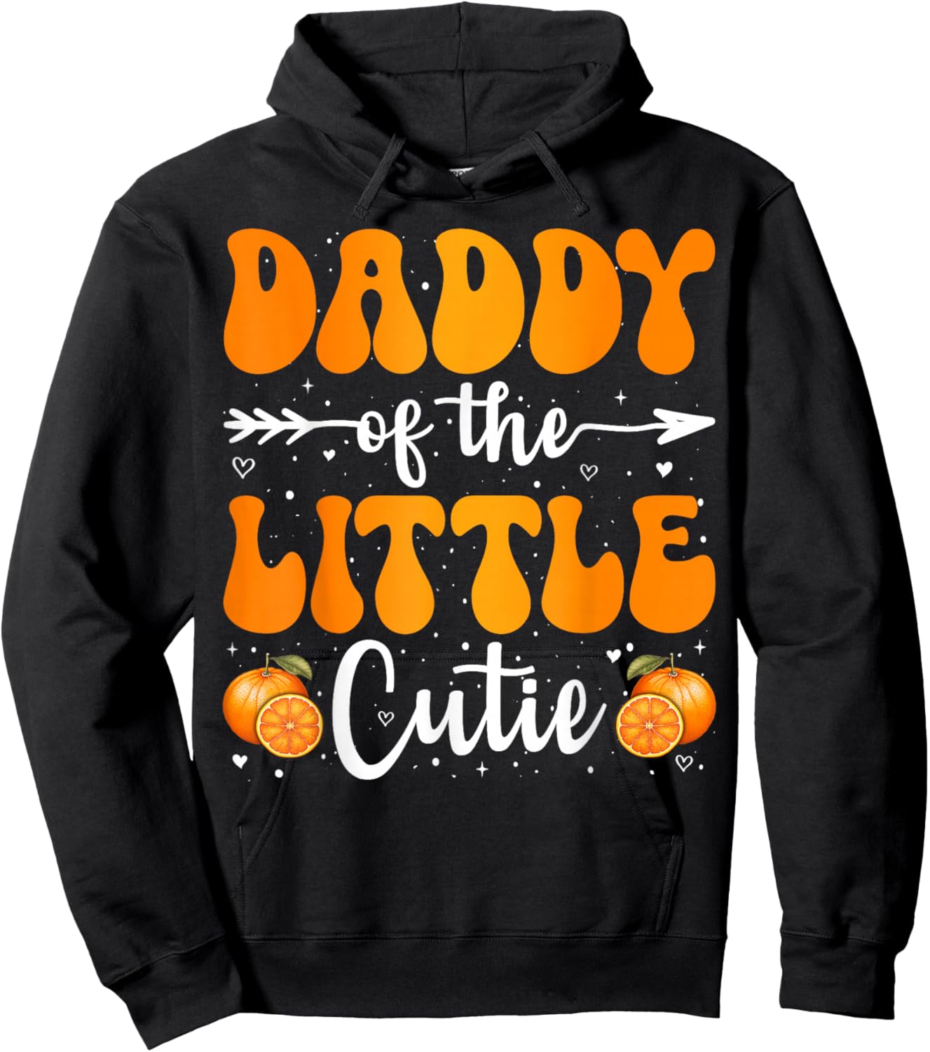 Daddy Of The Little Cutie Orange Clementine Birthday Party Hoodie - Hoodie | Black