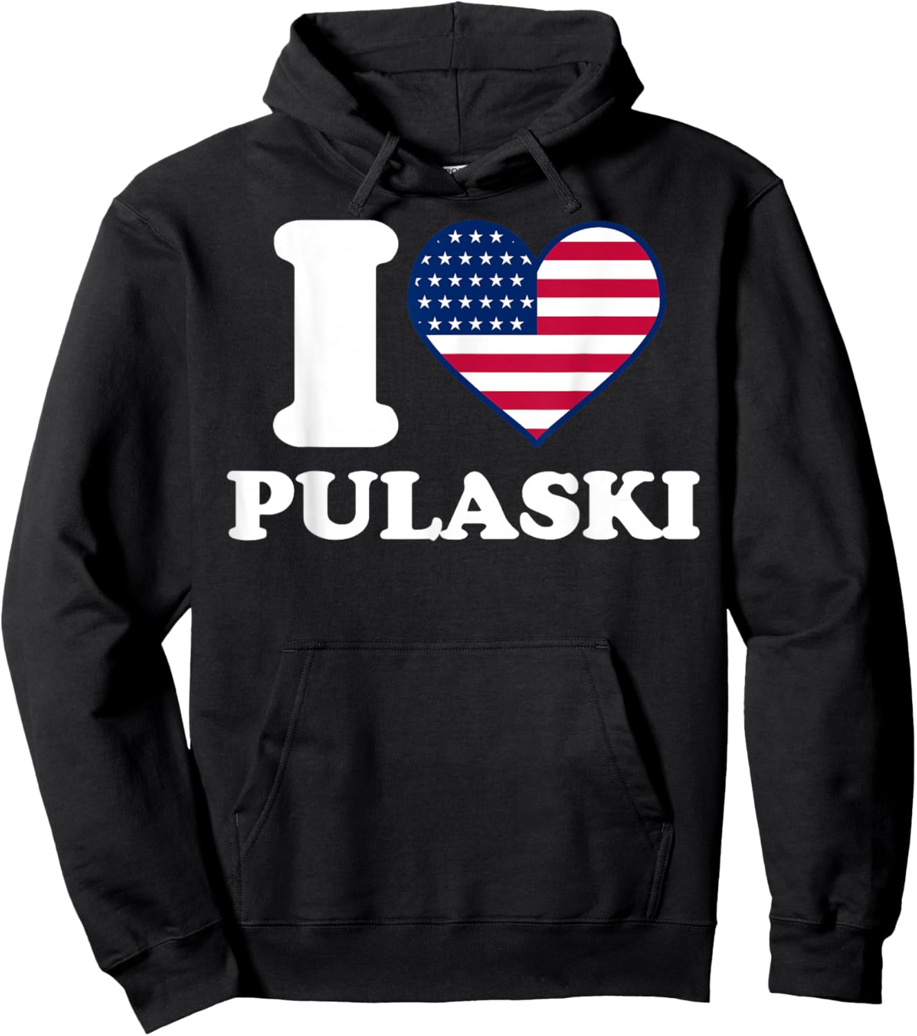 I love Pulaski I heart Pulaski Hoodie - Hoodie | Black