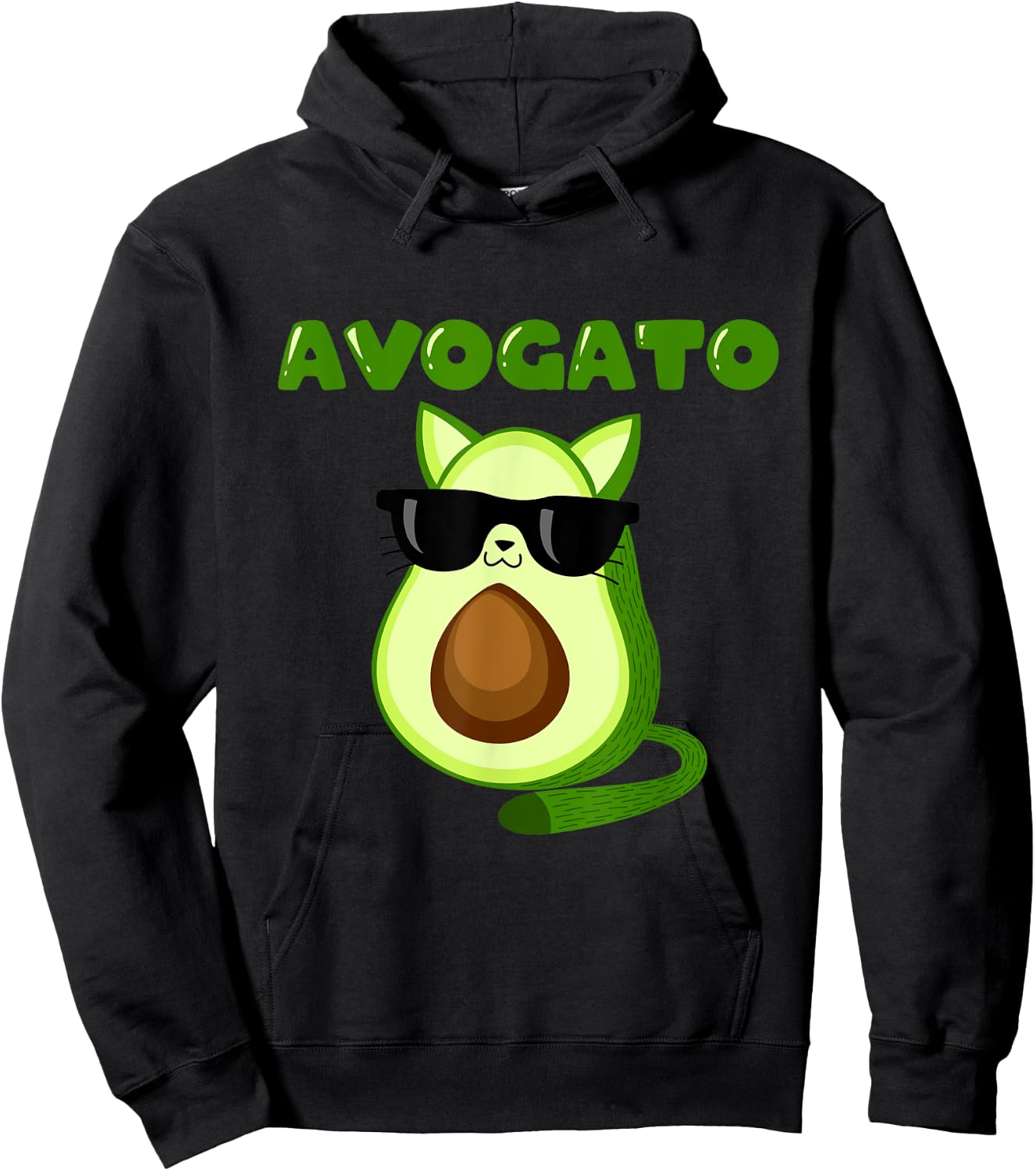 Avogato Cat Cinco De Mayo Meow Avogado Hoodie - Hoodie | Black