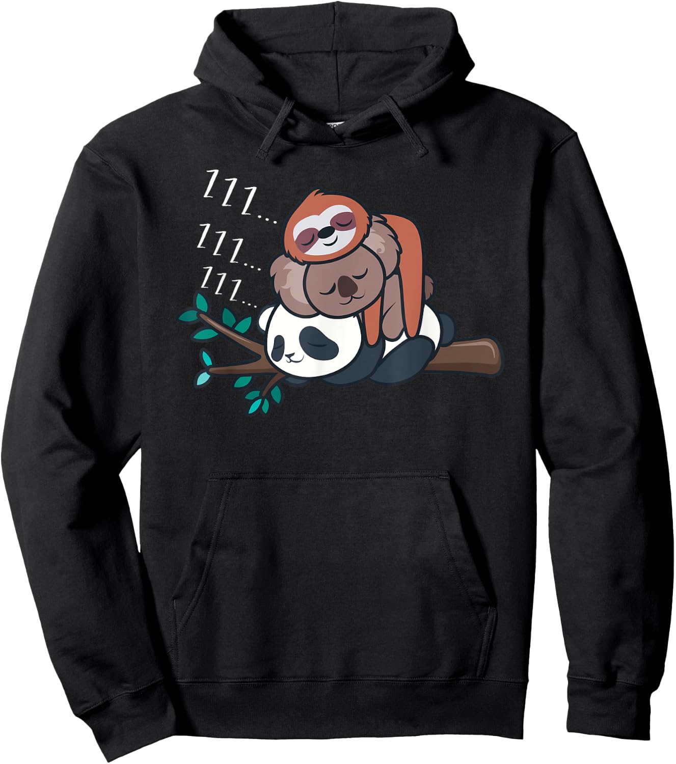Panda Shirt Men Women Kid Panda Lover Gift Panda Koala Sloth Hoodie - Hoodie | Black