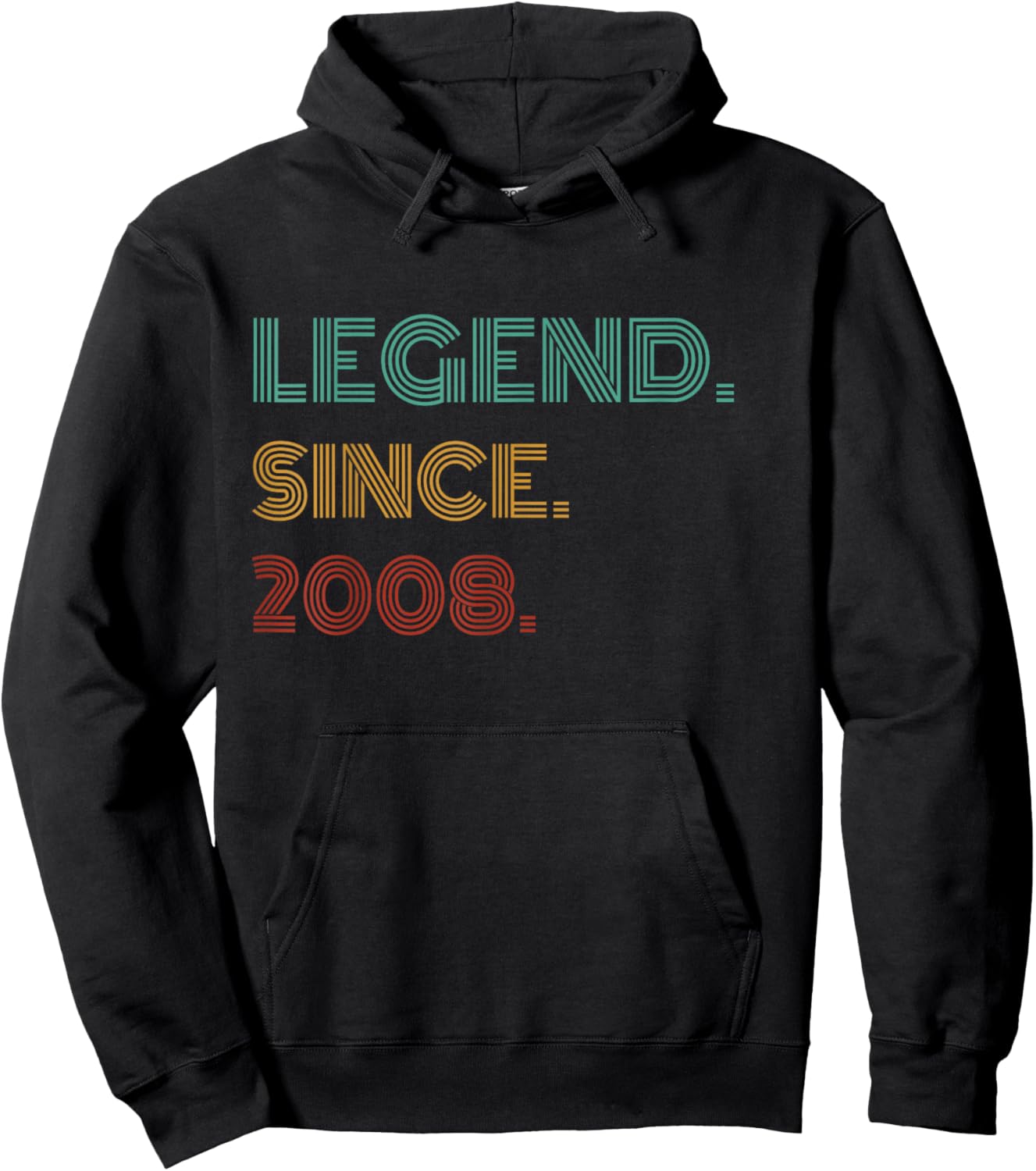 18 Years Old Legend Since 2008 18th Birthday Hoodie - Hoodie | Black