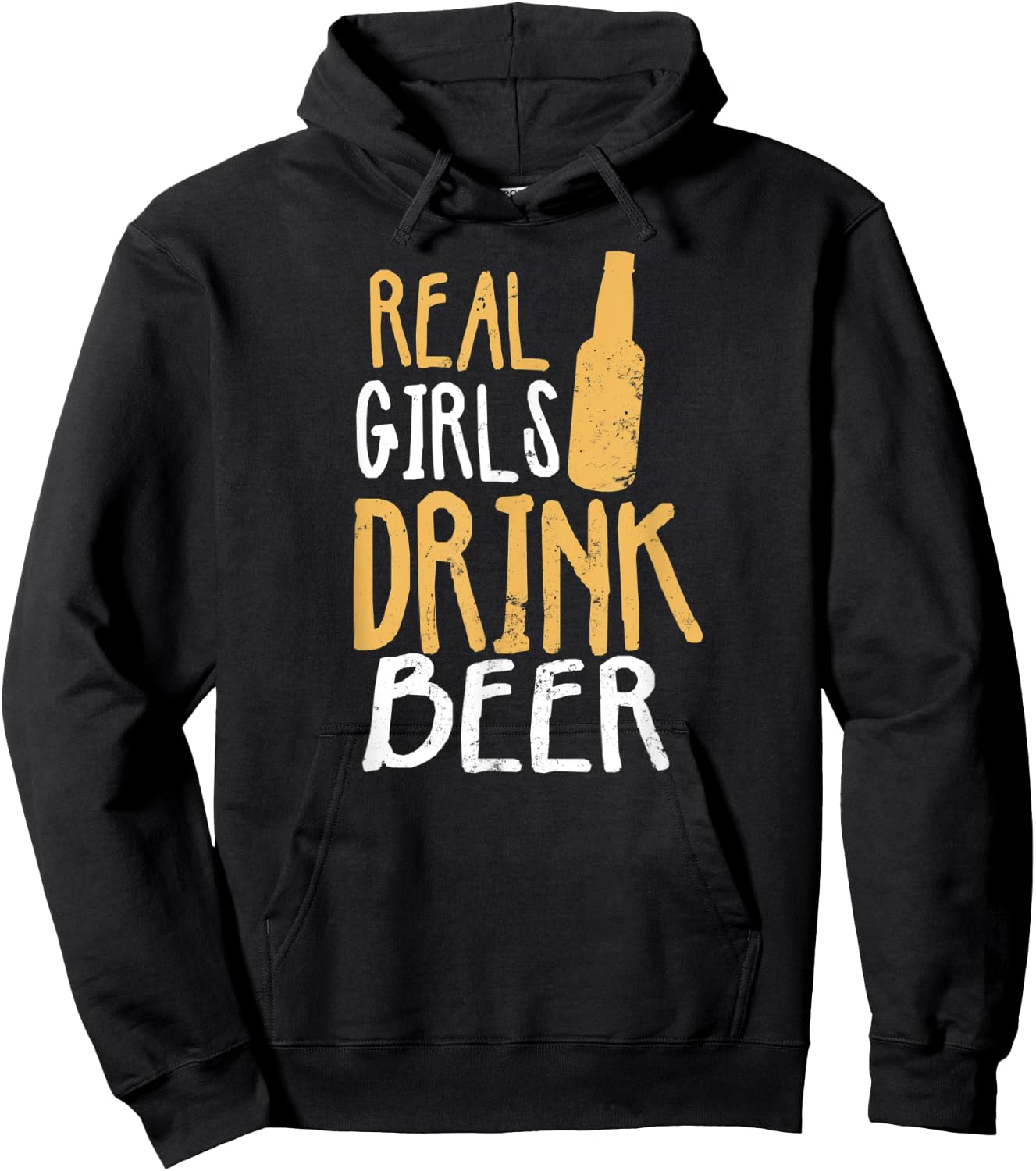 Beer Babe Design Real Girls Drink Beer Gift Hoodie - Hoodie | Black