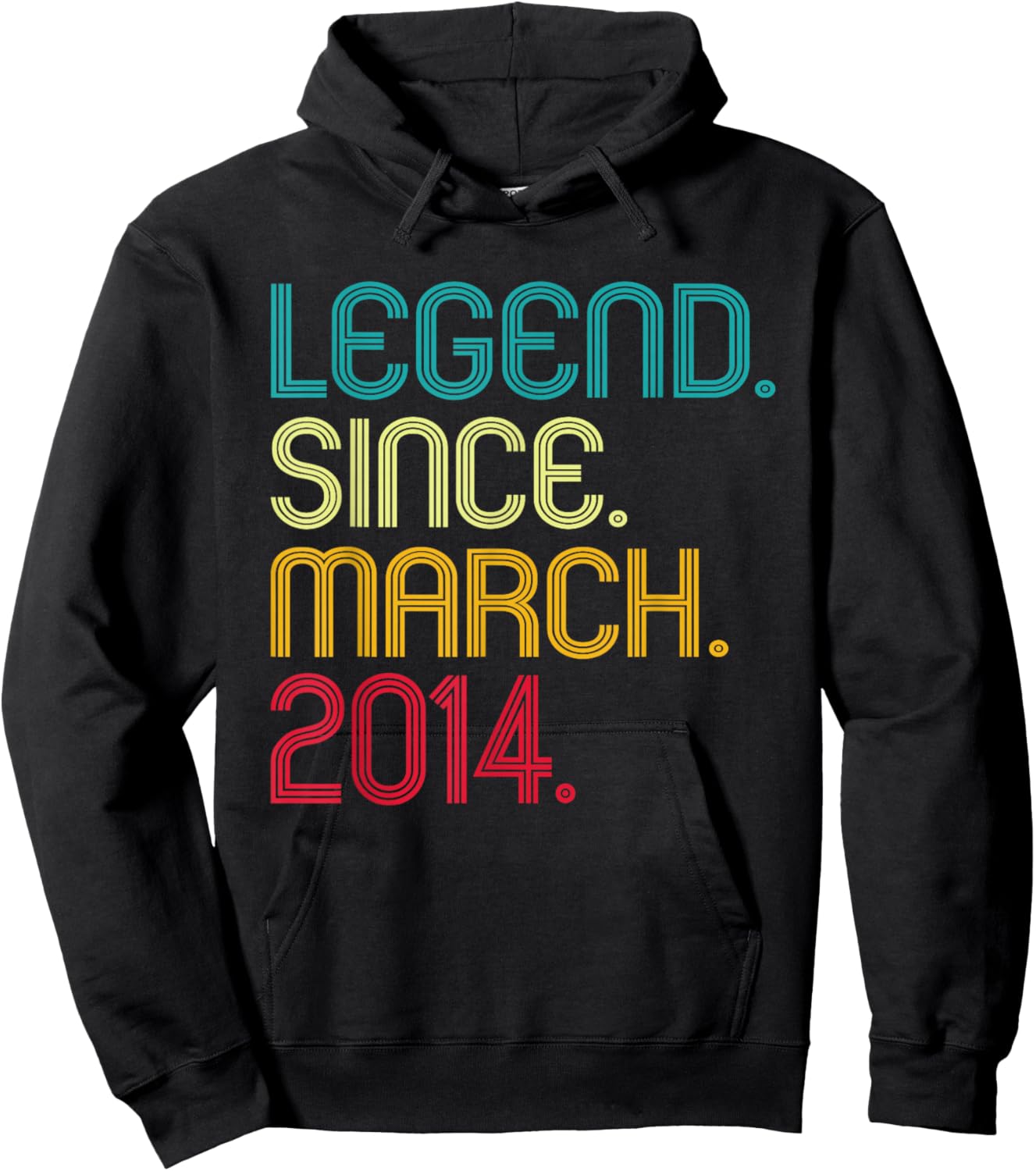 Legend Since March 2014 Vintage March 2014 Retro Men Women Hoodie - Hoodie | Black