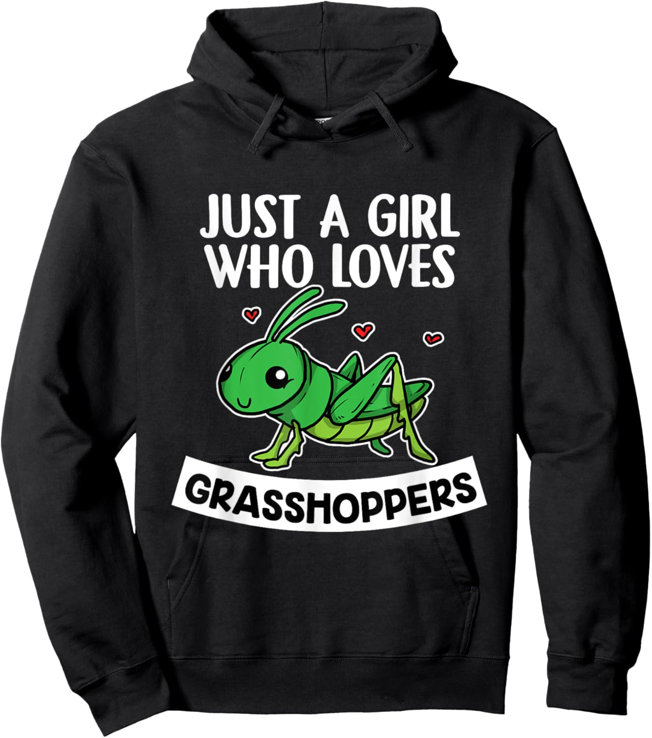 Just A Girl Who Loves Grasshoppers Grasshoppers Costume Hoodie - Hoodie | Black