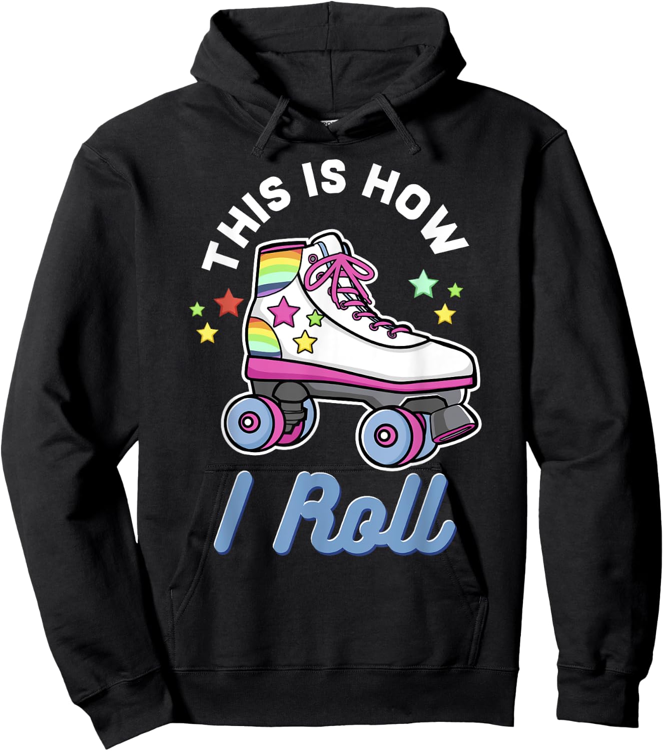 Funny Roller Girl Roller Skate Gift Design Idea Hoodie - Hoodie | Black