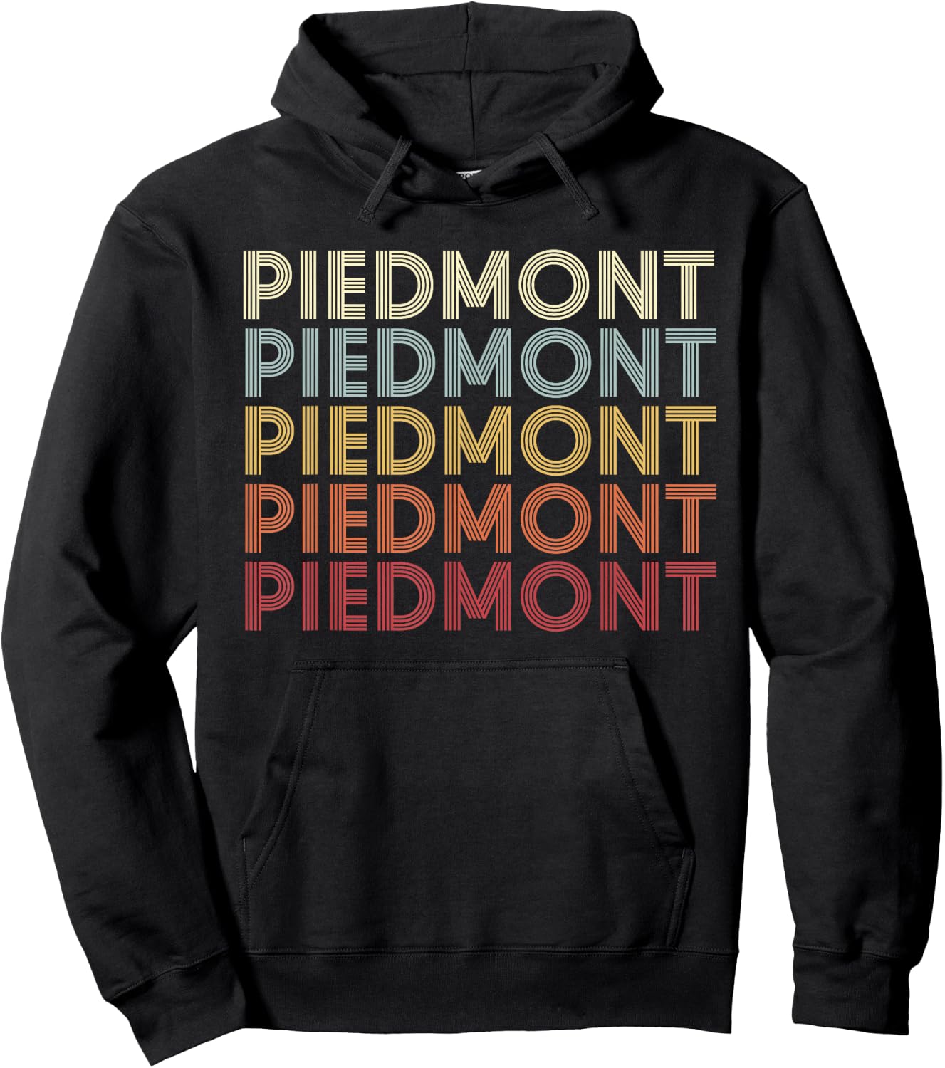 Piedmont South Carolina Piedmont SC Retro Vintage Text Hoodie - Hoodie | Black