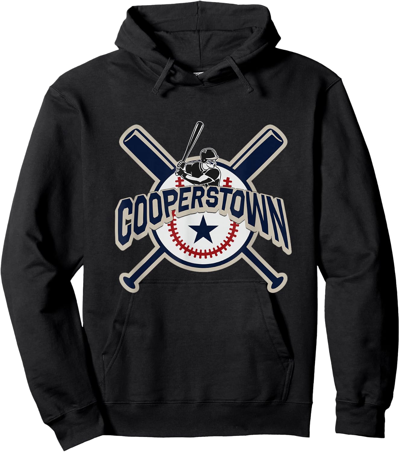 Cooperstown New York Family Holiday Baseball Game Hoodie - Hoodie | Black