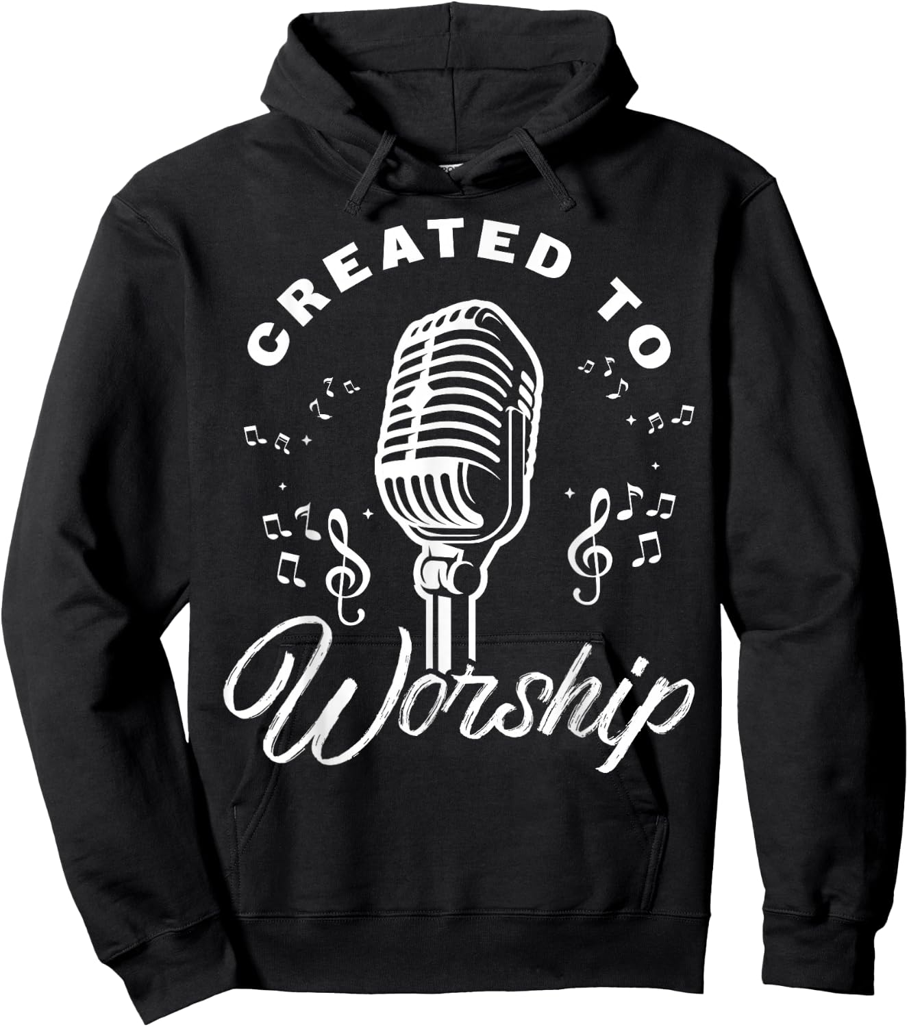 Created To Worship Gift Design For Christian God Fans Hoodie - Hoodie | Black