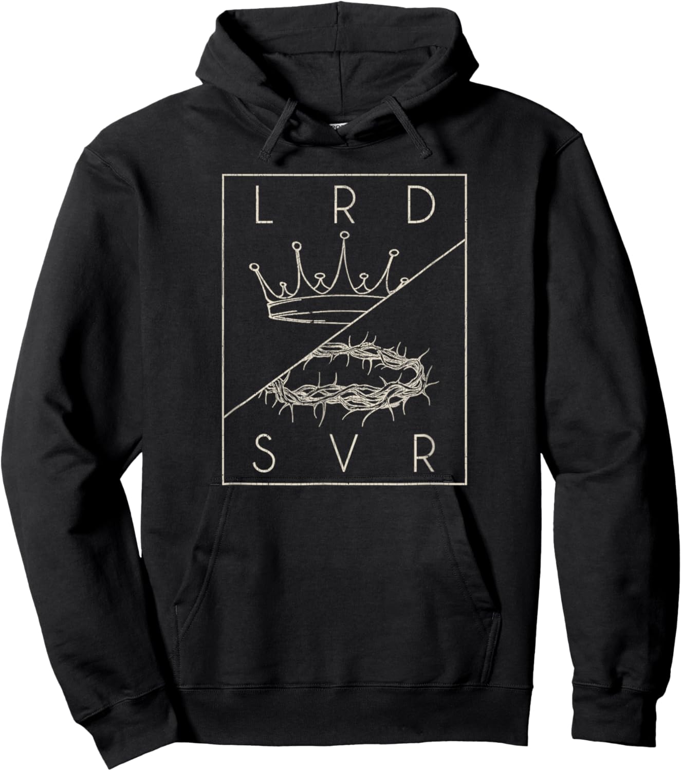 Vintage Retro Jesus Christian Lord & Savior graphic Hoodie - Hoodie | Black