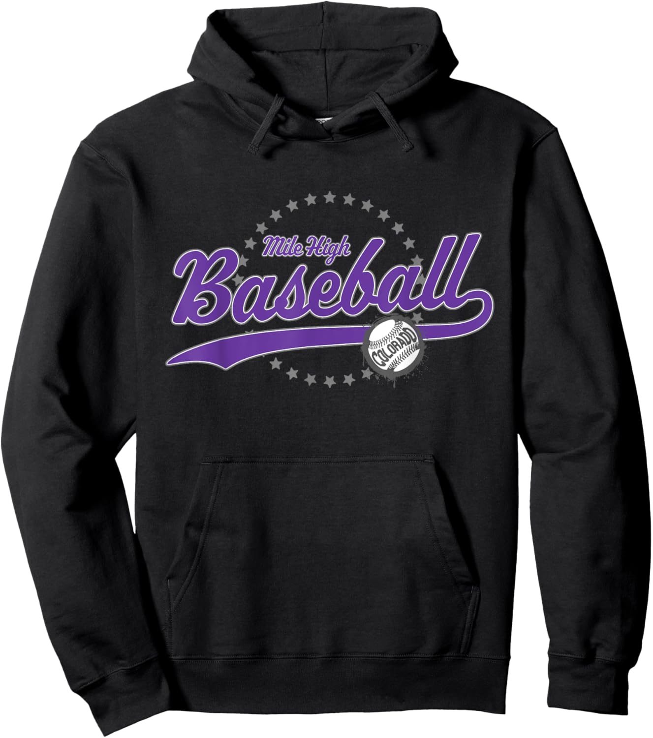 Colorado Baseball Fan - Mile High Baseball Hoodie - Hoodie | Black