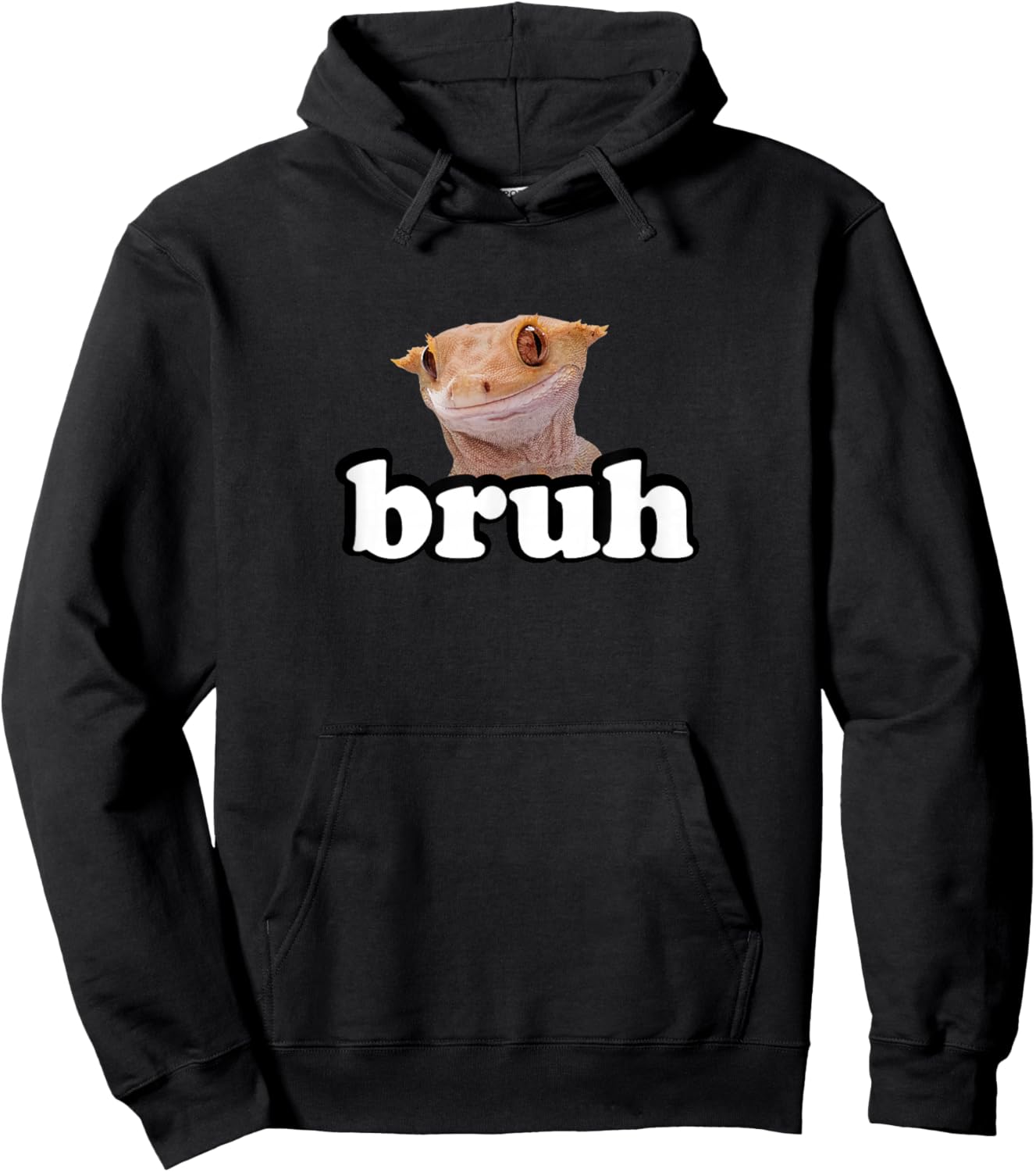 Pet Lizard Bruh Crested Gecko Lover Hoodie - Hoodie | Black