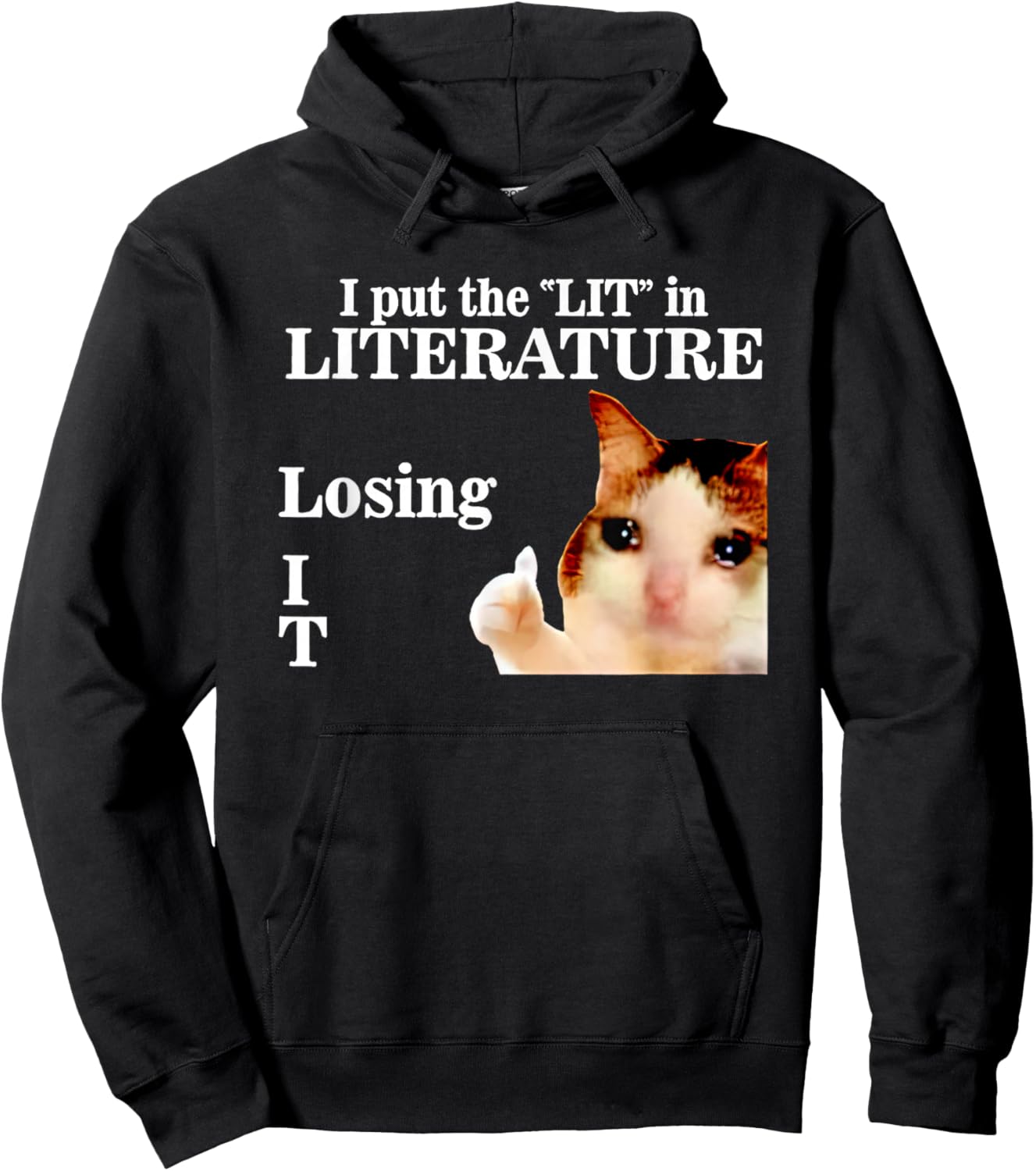 Katze, die ich in die Literatur stecke, verliert es Hoodie - Hoodie | Black