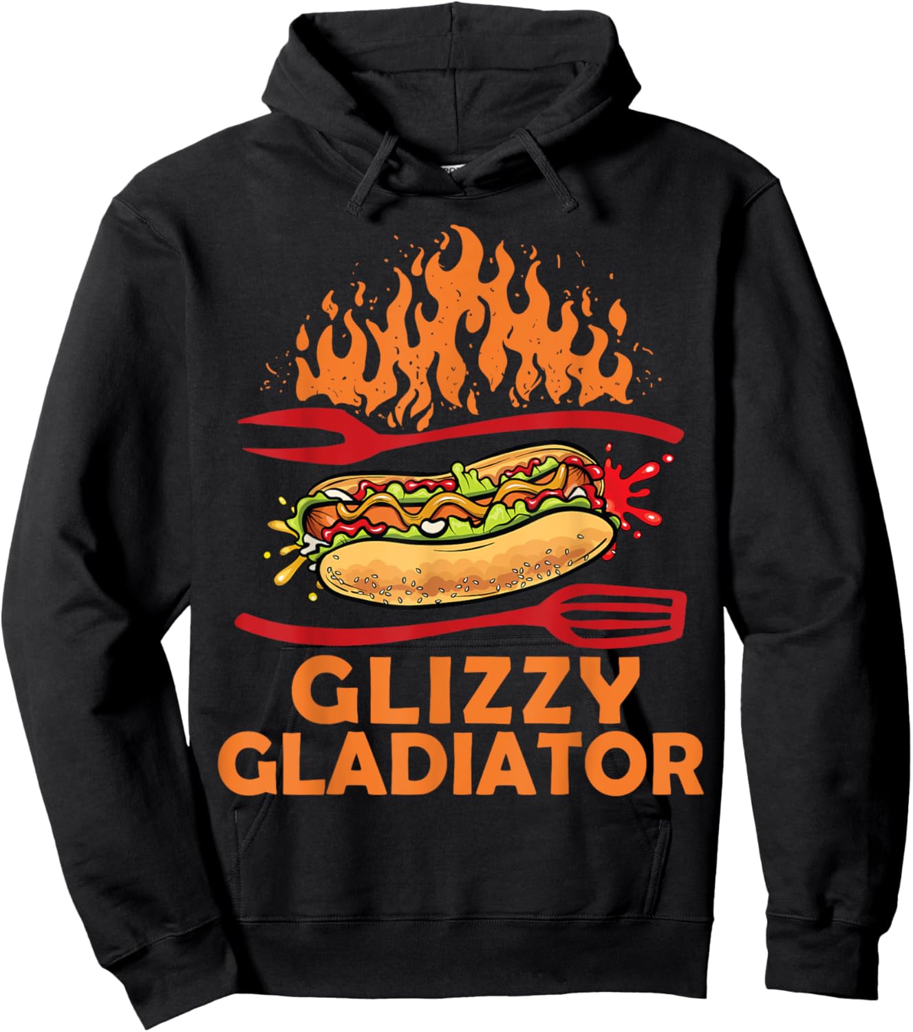 Glizzy Gladiator Funny Women BBQ Hoodie - Hoodie | Black