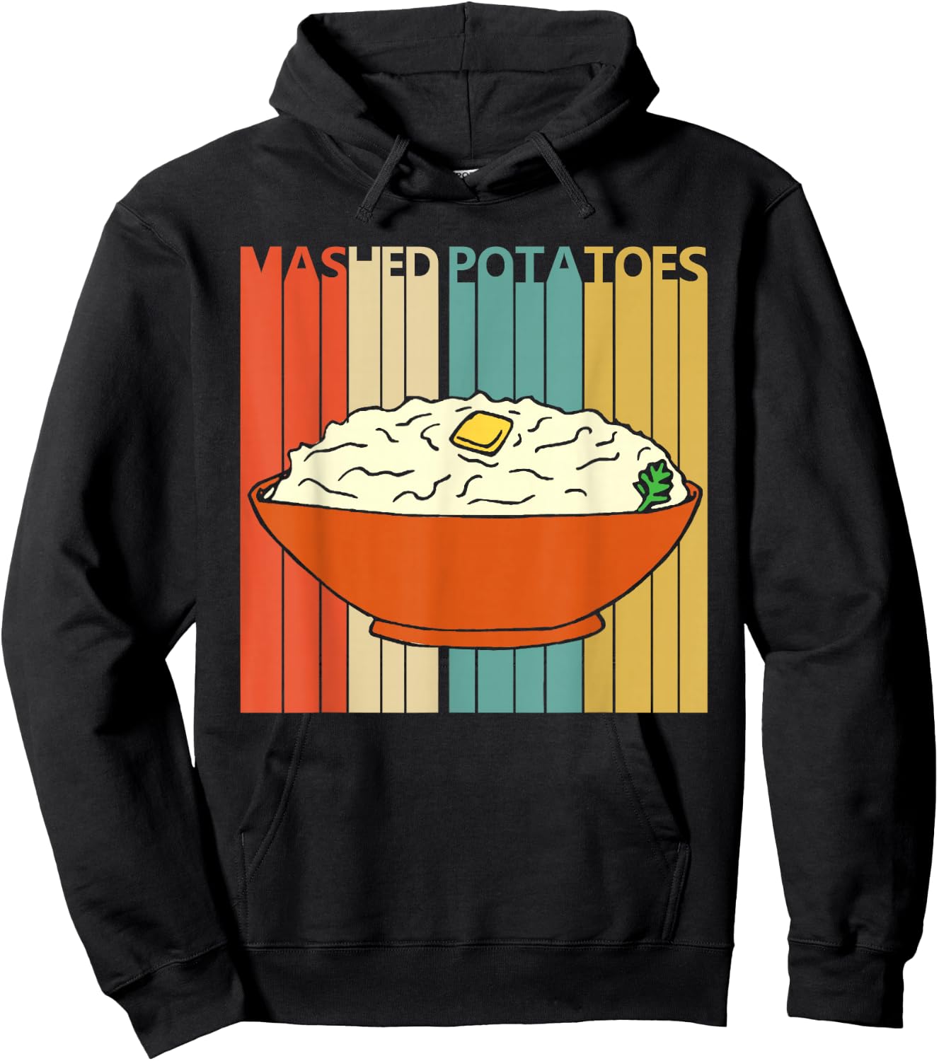 Vintage Mashed Potatoes Hoodie - Hoodie | Black