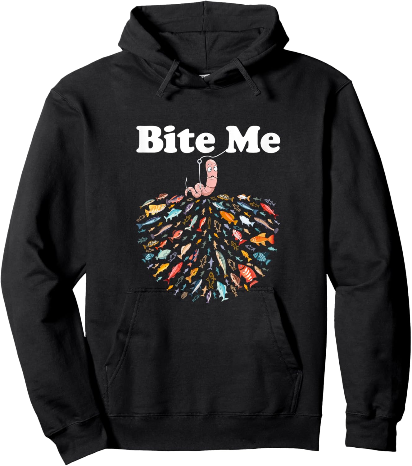 Bite Me Unique Fishing - Gift fishing lovers Hoodie - Hoodie | Black