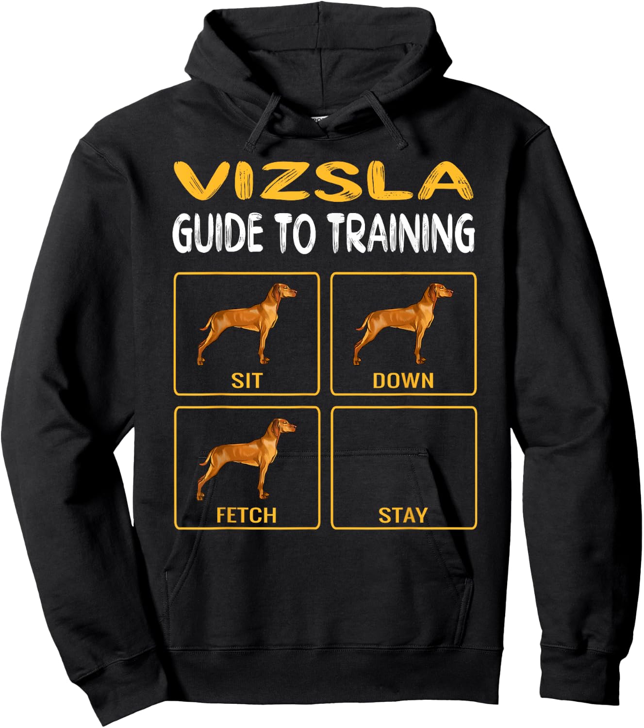 Vizsla Guide To Training Dog Obedience Women Girls Kids Hoodie - Hoodie | Black