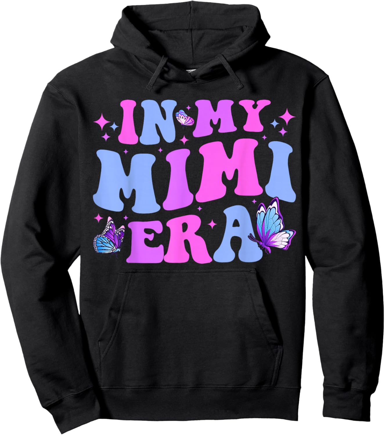In My Mimi Era Mom Baby Announcement for Grandma Mothers Day , Small, Black Hoodie - Hoodie | Black