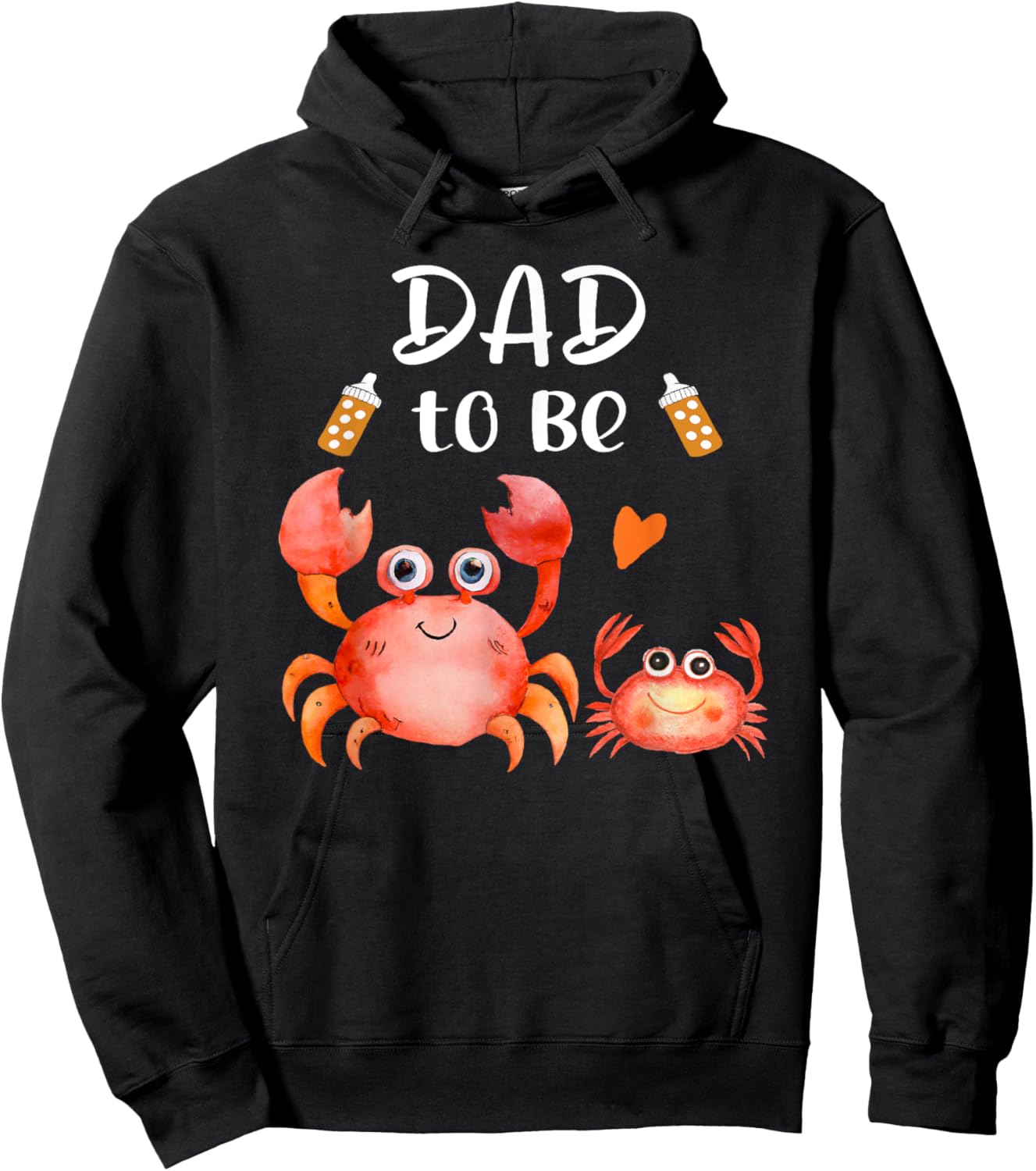 Dad To Be Crab Baby Shower For Boy Or Girl Ocean Animal Hoodie - Hoodie | Black