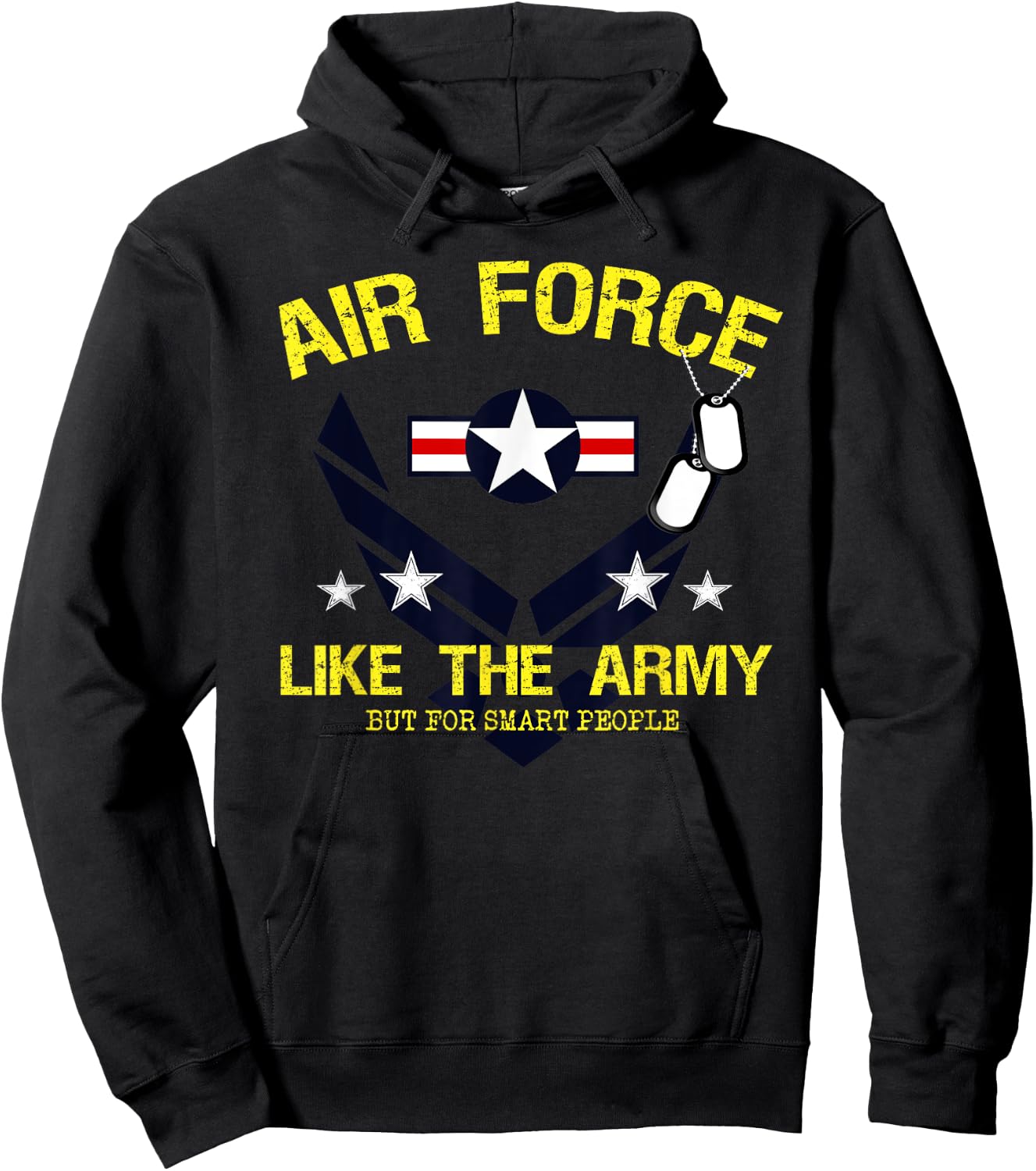 Air Force Like The Army But For Smart People Hoodie - Hoodie | Black