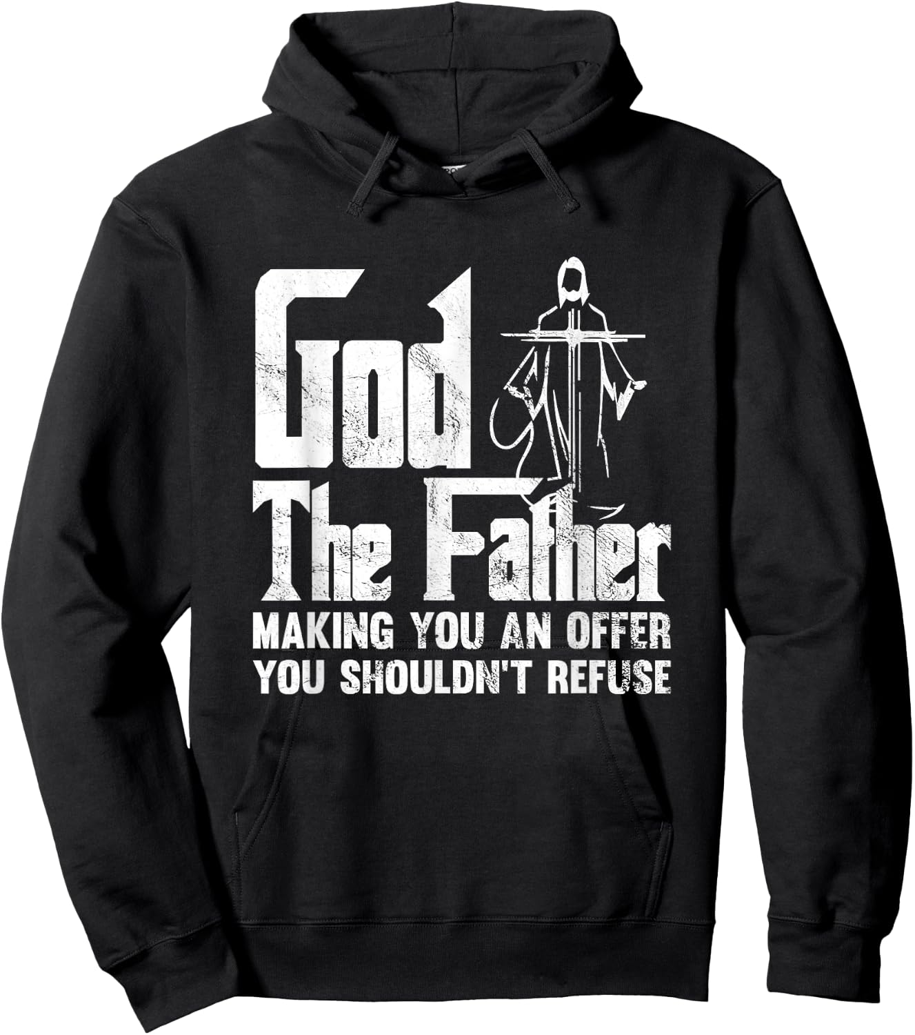God The Father | Religious Christian Cross Hoodie - Hoodie | Black
