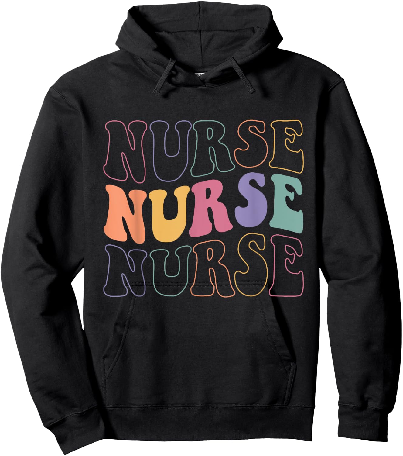 Groovy Nurse Women School Nurse RN ICU ER Pediatric Hoodie - Hoodie | Black